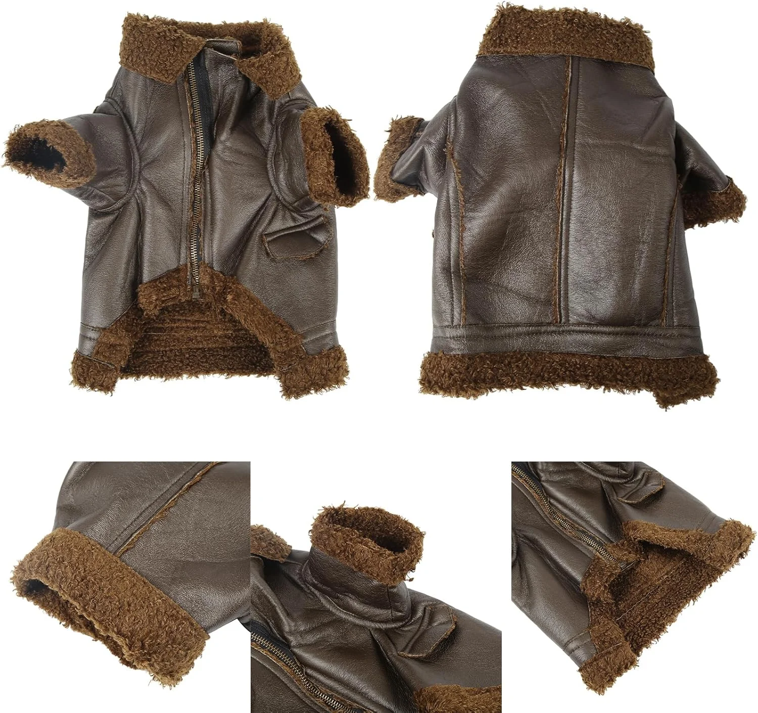 کت چرمی سگ، کت زمستانی حیوانات خانگی، کت موتور سیکلت زمستانی از جنس PU برای سگ های بزرگ، متوسط و کوچک، لباس تریر (L) کت چرمی سگ، کت زمستانی حیوانات خانگی، کت موتور سیکلت زمستانی از جنس PU برای سگ های بزرگ، متوسط و کوچک، لباس تریر (L)