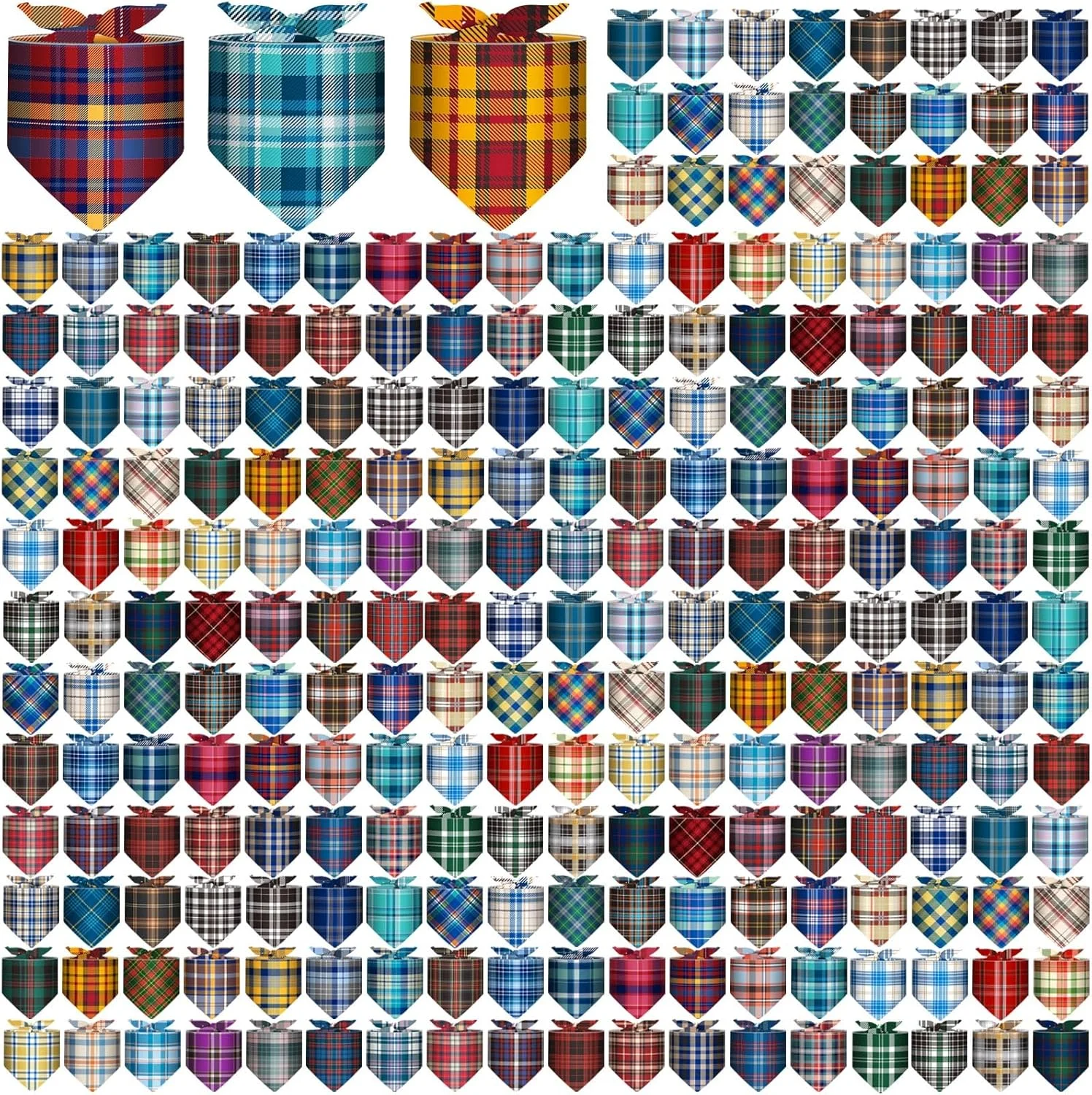 گِیوقا 240 عدد دستمال گردن سگ عمده فروشی طرح بهاره و تابستانه، پیشبند و دستمال سه گوش سگ، دستمال سر سگ قابل تنظیم برای سگ های کوچک، متوسط و بزرگ، گربه ها، لوازم جانبی لباس حیوانات خانگی (چهارخانه) گِیوقا 240 عدد دستمال گردن سگ عمده فروشی طرح بهاره و تابستانه، پیشبند و دستمال سه گوش سگ، دستمال سر سگ قابل تنظیم برای سگ های کوچک، متوسط و بزرگ، گربه ها، لوازم جانبی لباس حیوانات خانگی (چهارخانه)