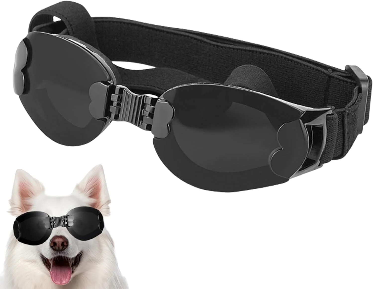 عینک محافظ سگ | عینک آفتابی تاشو برای توله سگ - سایه تاشو ضد تابش نور حیوانات خانگی با بند قابل تنظیم برای اسکی، ساحل نوردی، کوهنوردی و دوچرخه سواری عینک محافظ سگ | عینک آفتابی تاشو برای توله سگ - سایه تاشو ضد تابش نور حیوانات خانگی با بند قابل تنظیم برای اسکی، ساحل نوردی، کوهنوردی و دوچرخه سواری