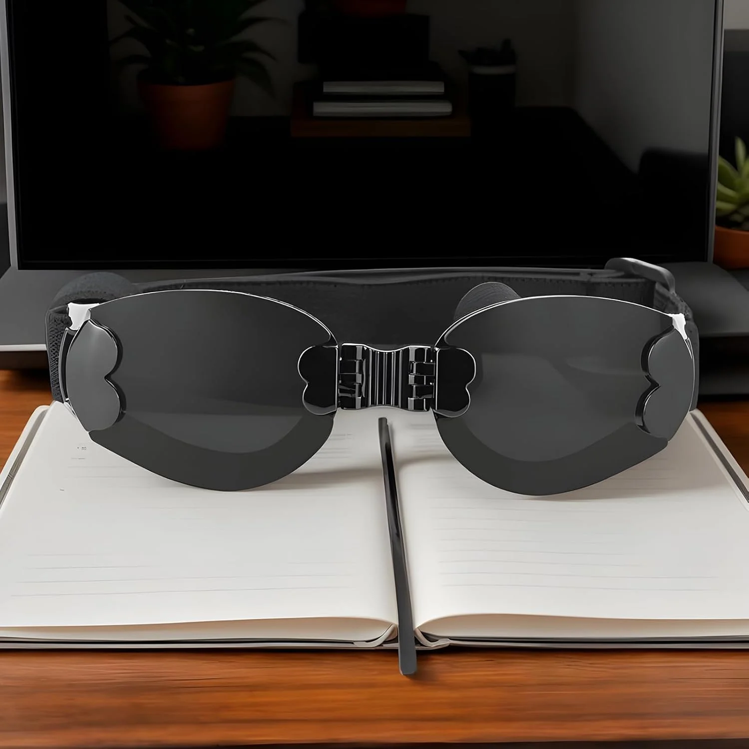 عینک آفتابی سگ نژاد متوسط | عینک محافظت از اشعه ماوراء بنفش حیوانات خانگی | سایه ضد تابش سگ با بند قابل تنظیم برای پیاده روی، اسکی فلات و ساحل دریا