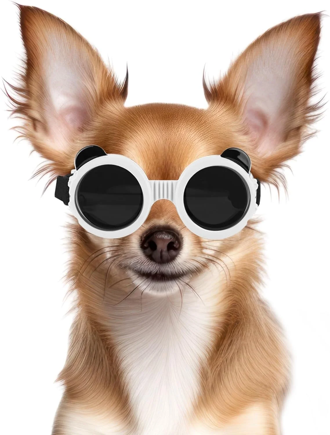 عینک محافظ سگ برای نژادهای کوچک، محافظت در برابر اشعه ماوراء بنفش/باد/گرد و غبار، عینک آفتابی توله سگ با بند قابل تنظیم، محافظ چشم برای سگ، ایده آل برای فضای باز، مسافرت، دوچرخه سواری، پیاده روی و ماشین سواری (سفید و مشکی) عینک محافظ سگ برای نژادهای کوچک، محافظت در برابر اشعه ماوراء بنفش/باد/گرد و غبار، عینک آفتابی توله سگ با بند قابل تنظیم، محافظ چشم برای سگ، ایده آل برای فضای باز، مسافرت، دوچرخه سواری، پیاده روی و ماشین سواری (سفید و مشکی)