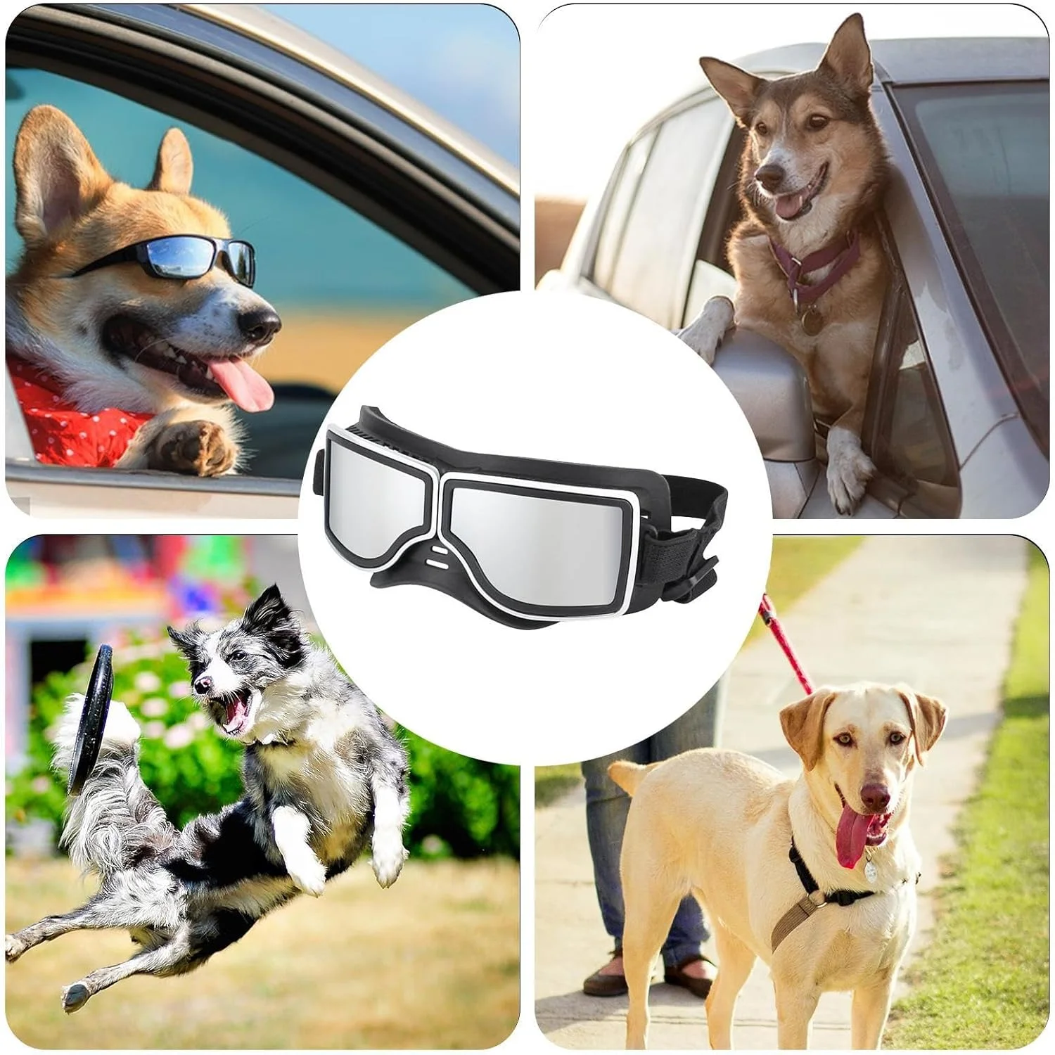 عینک محافظ سگ، عینک ضد برف برای حیوانات خانگی، عینک آفتابی ضد باد سگ، مناسب برای فعالیت های خارج از منزل، رانندگی، پیاده روی، کمپینگ عینک محافظ سگ، عینک ضد برف برای حیوانات خانگی، عینک آفتابی ضد باد سگ، مناسب برای فعالیت های خارج از منزل، رانندگی، پیاده روی، کمپینگ