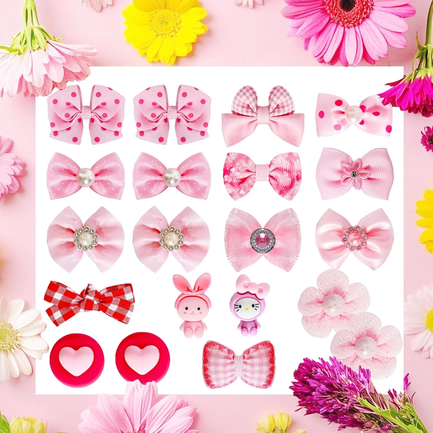 20 عدد پاپیون موی سگ کوچک صورتی روشن با کش مو، پاپیون سگ توله سگ زیبا، مدل های مختلف عمده فروشی دست ساز، پاپیون توپی گل، گره بالایی، بدلیجات، مروارید، لوازم جانبی موی سگ برای سگ گربه 20 عدد پاپیون موی سگ کوچک صورتی روشن با کش مو، پاپیون سگ توله سگ زیبا، مدل های مختلف عمده فروشی دست ساز، پاپیون توپی گل، گره بالایی، بدلیجات، مروارید، لوازم جانبی موی سگ برای سگ گربه