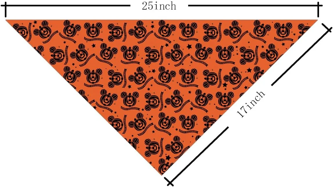 دستمال گردن حیوانات خانگی طرح هالووین، دستمال گردن سگ مثلثی راحت و قابل تنظیم با طرح کدو تنبل کارتونی و ستاره مناسب سگ های کوچک و متوسط ​​دختر و پسر