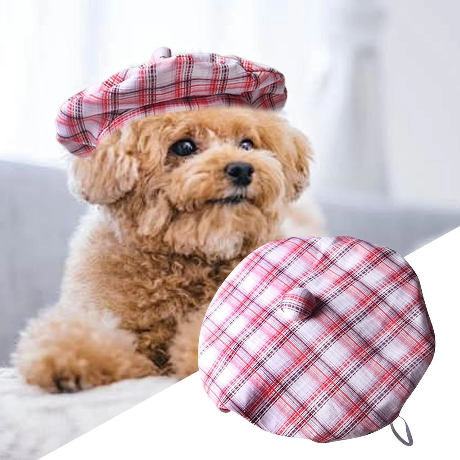 کلاه سگ، کلاه فرانسوی توله سگ - کلاه بره توله سگ با بند قابل تنظیم، کلاه هنرمندی فرانسوی برای حیوانات خانگی گربه سگ مسافرت کلاه سگ، کلاه فرانسوی توله سگ - کلاه بره توله سگ با بند قابل تنظیم، کلاه هنرمندی فرانسوی برای حیوانات خانگی گربه سگ مسافرت