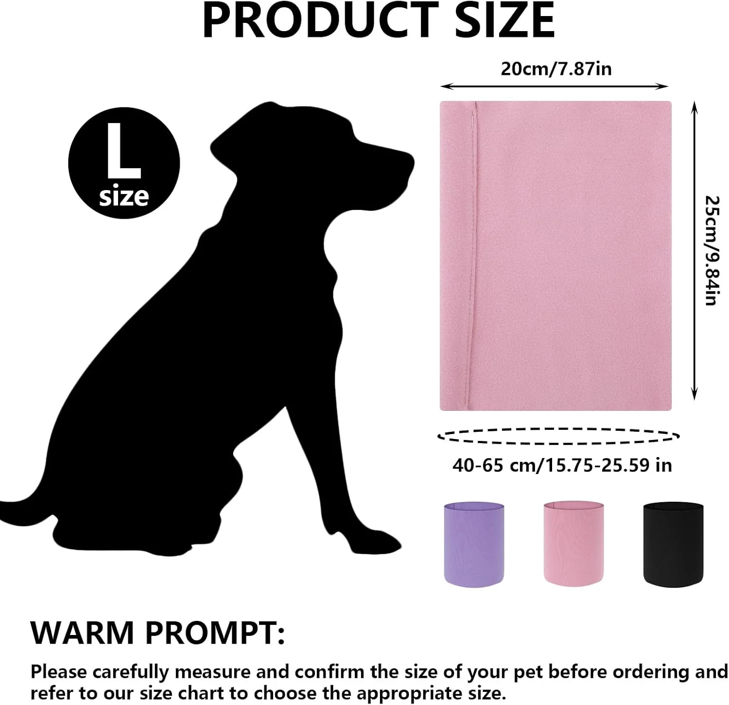 بسته 3 عددی محافظ گوش سگ Oruola، پوشش گوش، شال گردن سگ، محافظ گوش سگ برای زمستان، محافظت از صدا برای سگ ها، کلاه آرامش بخش سگ برای مراقبت، حمام کردن (L، مشکی + بنفش + صورتی)