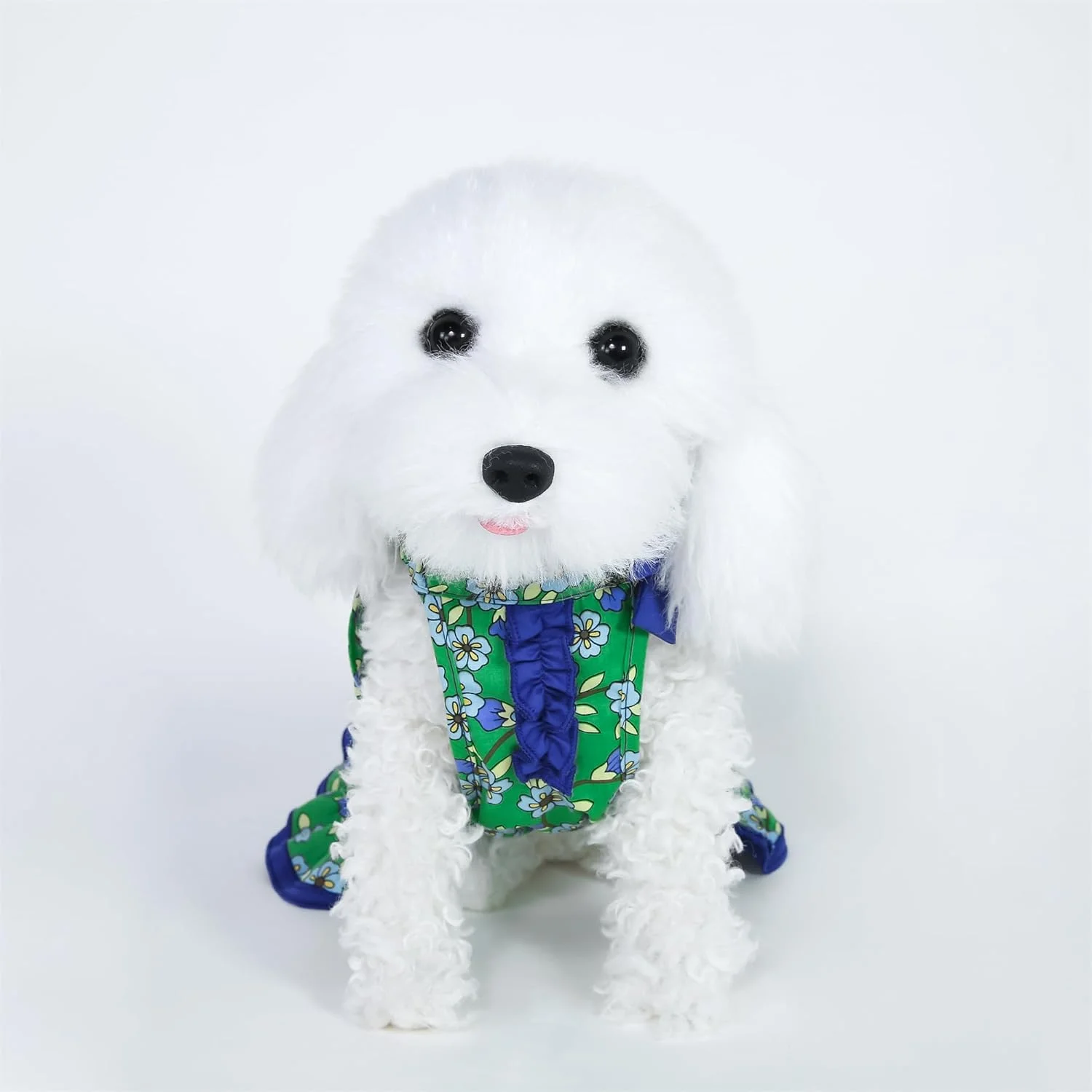 لباس سگ و گربه با طرح گل سبز مناسب سگ های کوچک و متوسط، لباس دخترانه، طرح گلدار، مناسب تولد و تعطیلات، سایز XS S M L XL