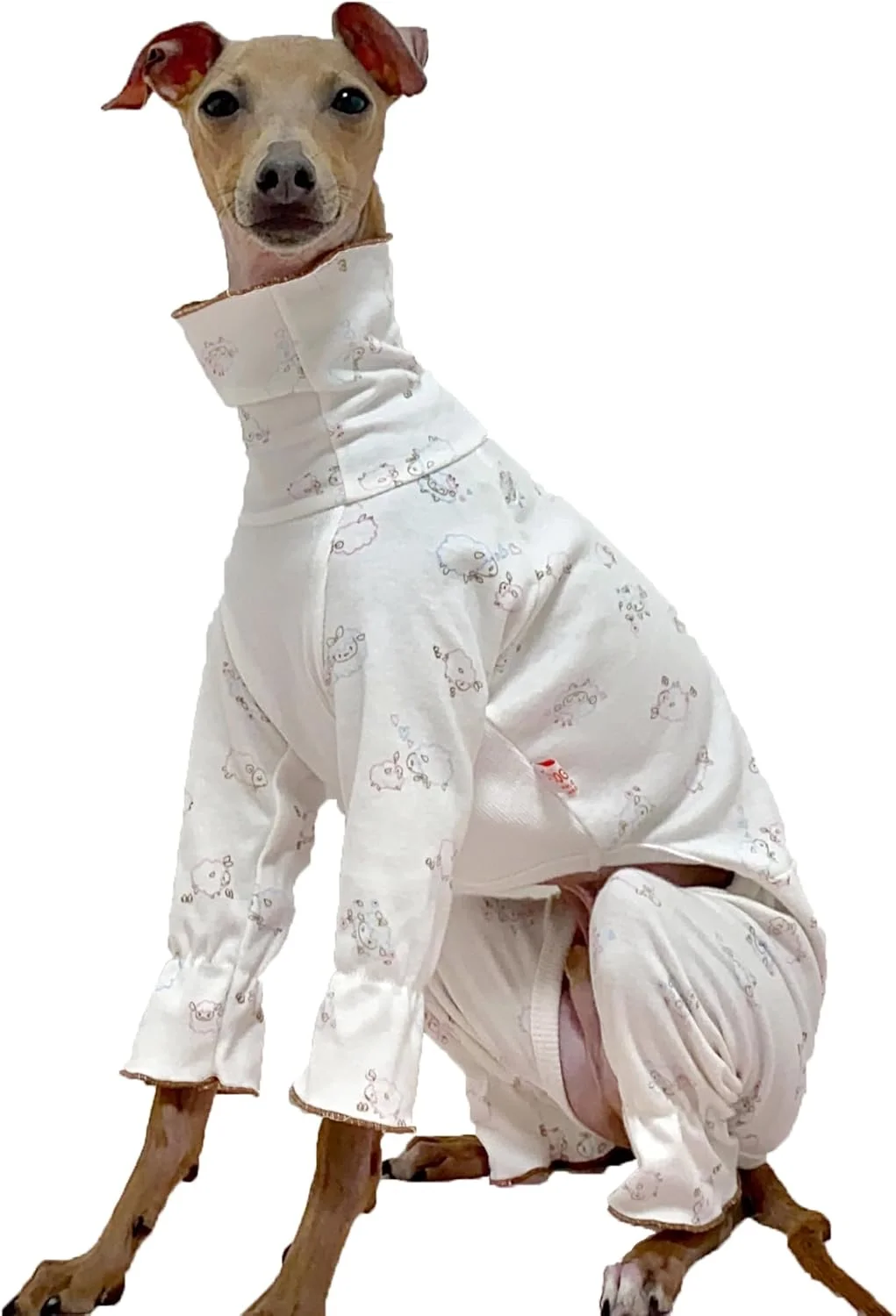 لباس خواب سگ مدل Italian Greyhound، لباس خانگی یکسره ویپت برای سگ (M، لباس خواب یکسره)