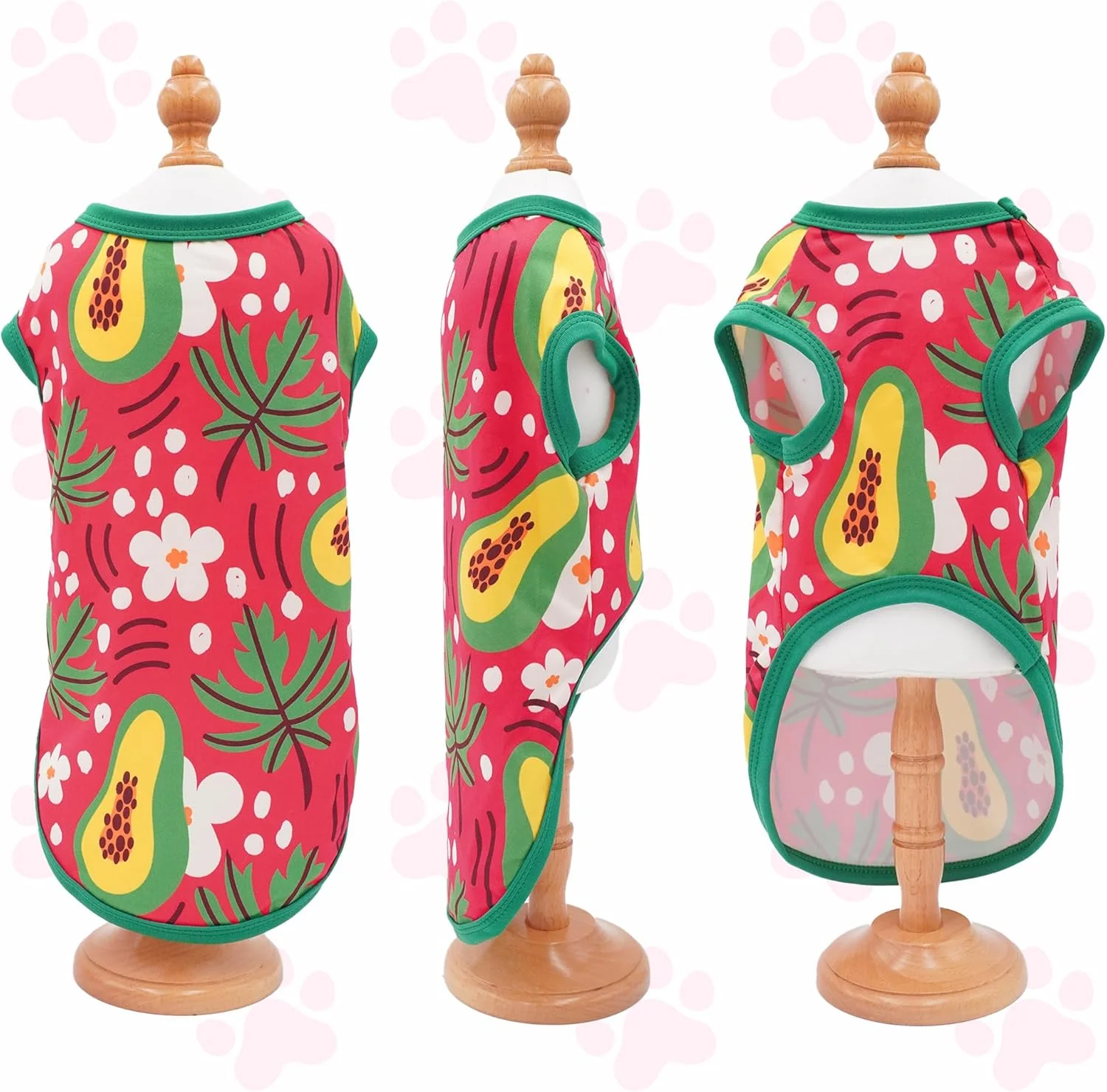 ست ۸ تایی تیشرت سگ دخترانه بدون آستین، لباس سگ، جلیقه، نرم، سبک، کشسان، رنگ صورتی و بنفش، سایز بزرگ