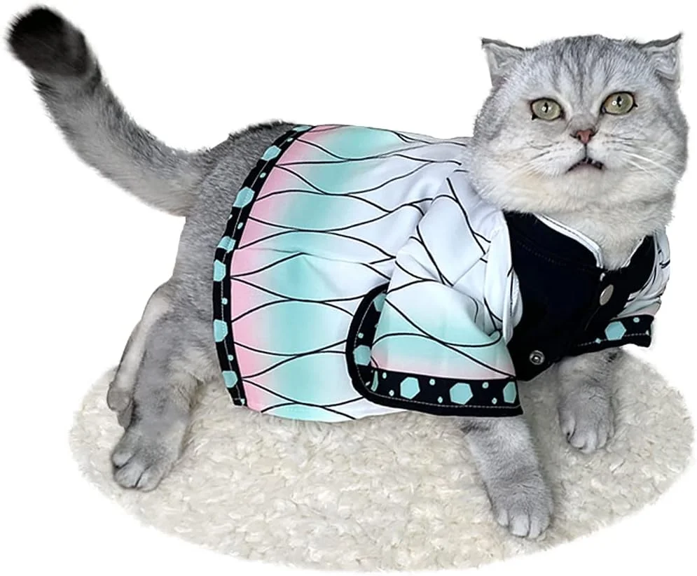 لباس حیوانات خانگی طرح انیمه شیطان کش، لباس کارتونی حیوانات خانگی کیمتسو نو یایبا برای گربه و سگ کوچک، لباس گربه کریسمس (کوچو شینوبو) لباس حیوانات خانگی طرح انیمه شیطان کش، لباس کارتونی حیوانات خانگی کیمتسو نو یایبا برای گربه و سگ کوچک، لباس گربه کریسمس (کوچو شینوبو)