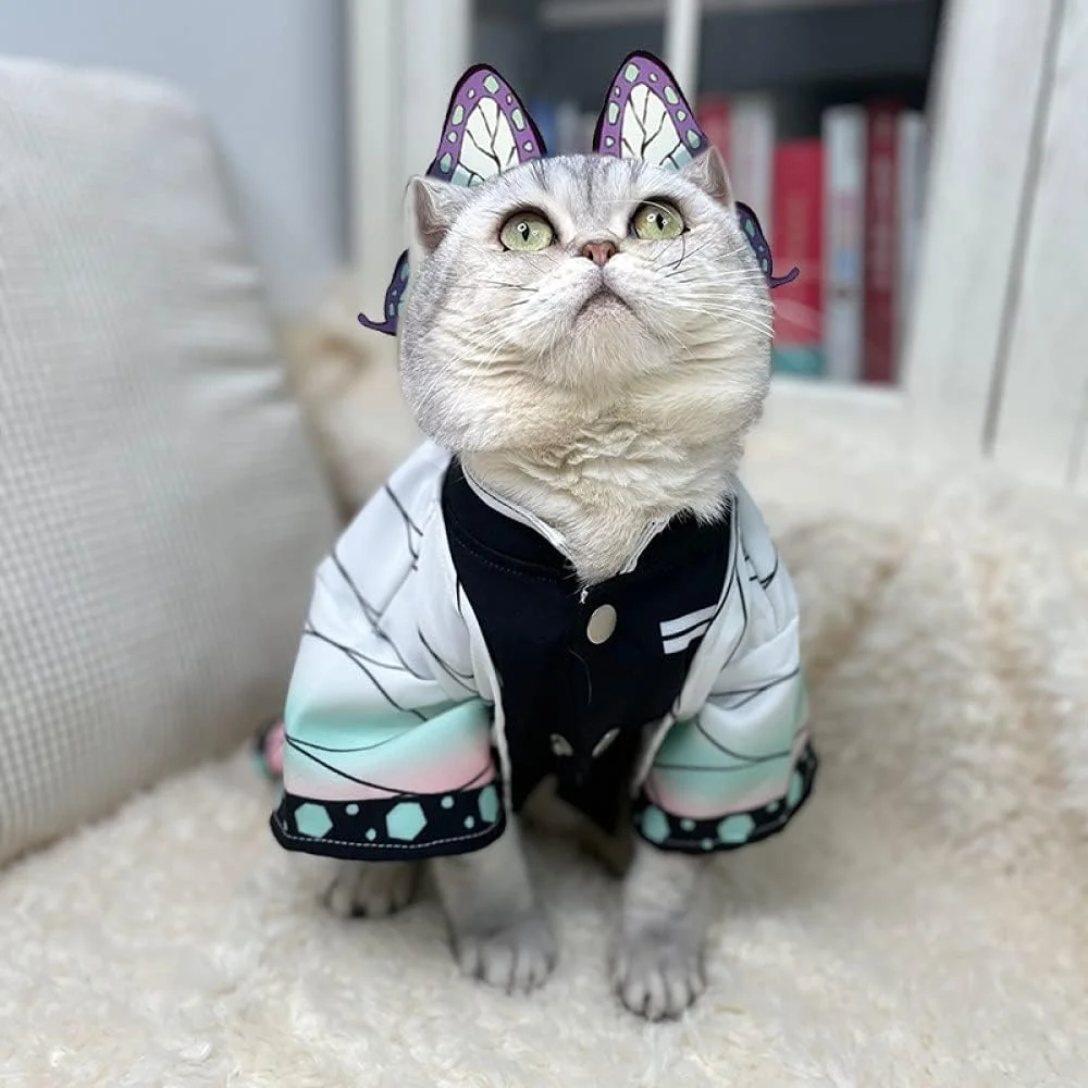 لباس حیوانات خانگی طرح انیمه شیطان کش، لباس کارتونی حیوانات خانگی کیمتسو نو یایبا برای گربه و سگ کوچک، لباس گربه کریسمس (کوچو شینوبو) لباس حیوانات خانگی طرح انیمه شیطان کش، لباس کارتونی حیوانات خانگی کیمتسو نو یایبا برای گربه و سگ کوچک، لباس گربه کریسمس (کوچو شینوبو)