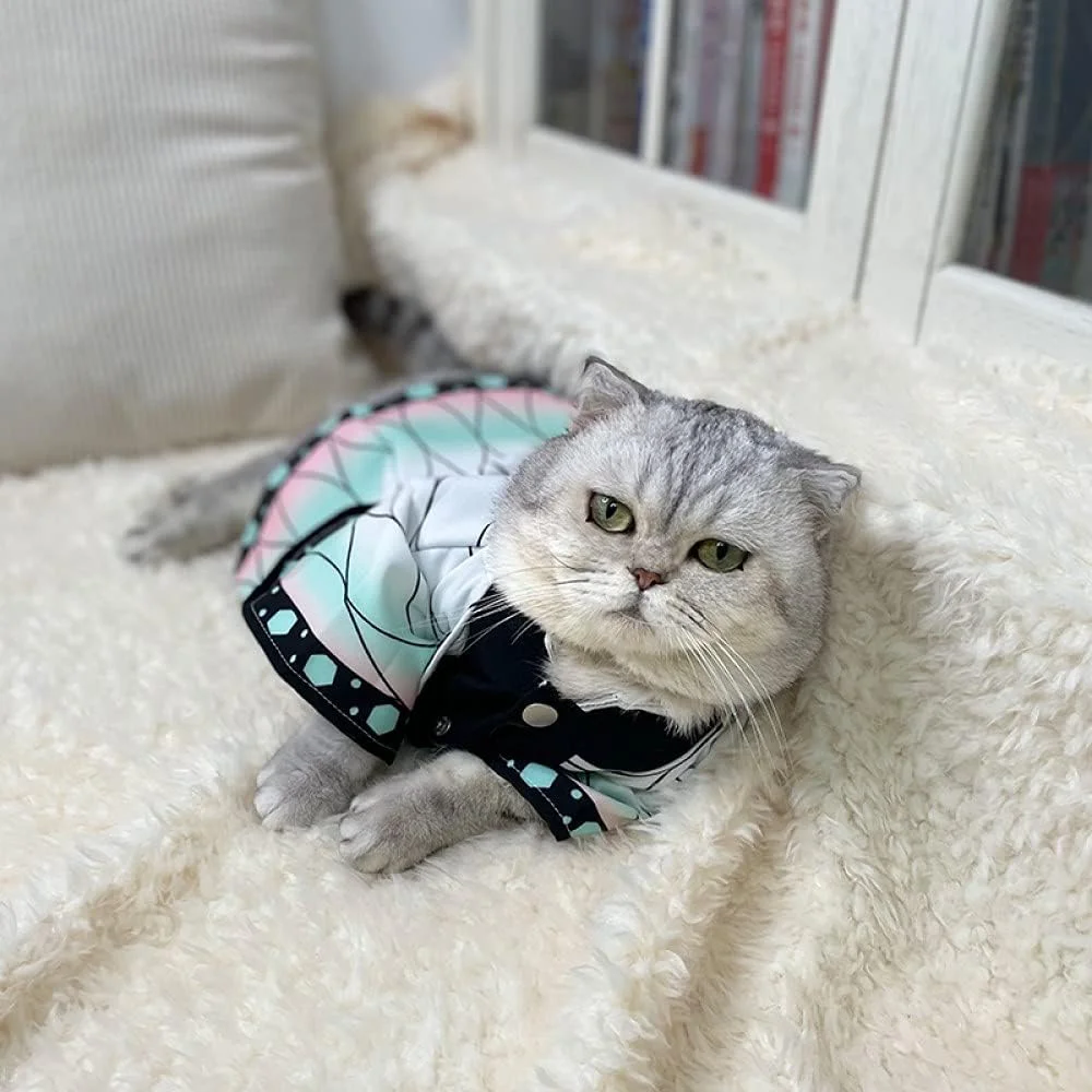 لباس حیوانات خانگی طرح انیمه شیطان کش، لباس کارتونی حیوانات خانگی کیمتسو نو یایبا برای گربه و سگ کوچک، لباس گربه کریسمس (کوچو شینوبو) لباس حیوانات خانگی طرح انیمه شیطان کش، لباس کارتونی حیوانات خانگی کیمتسو نو یایبا برای گربه و سگ کوچک، لباس گربه کریسمس (کوچو شینوبو)