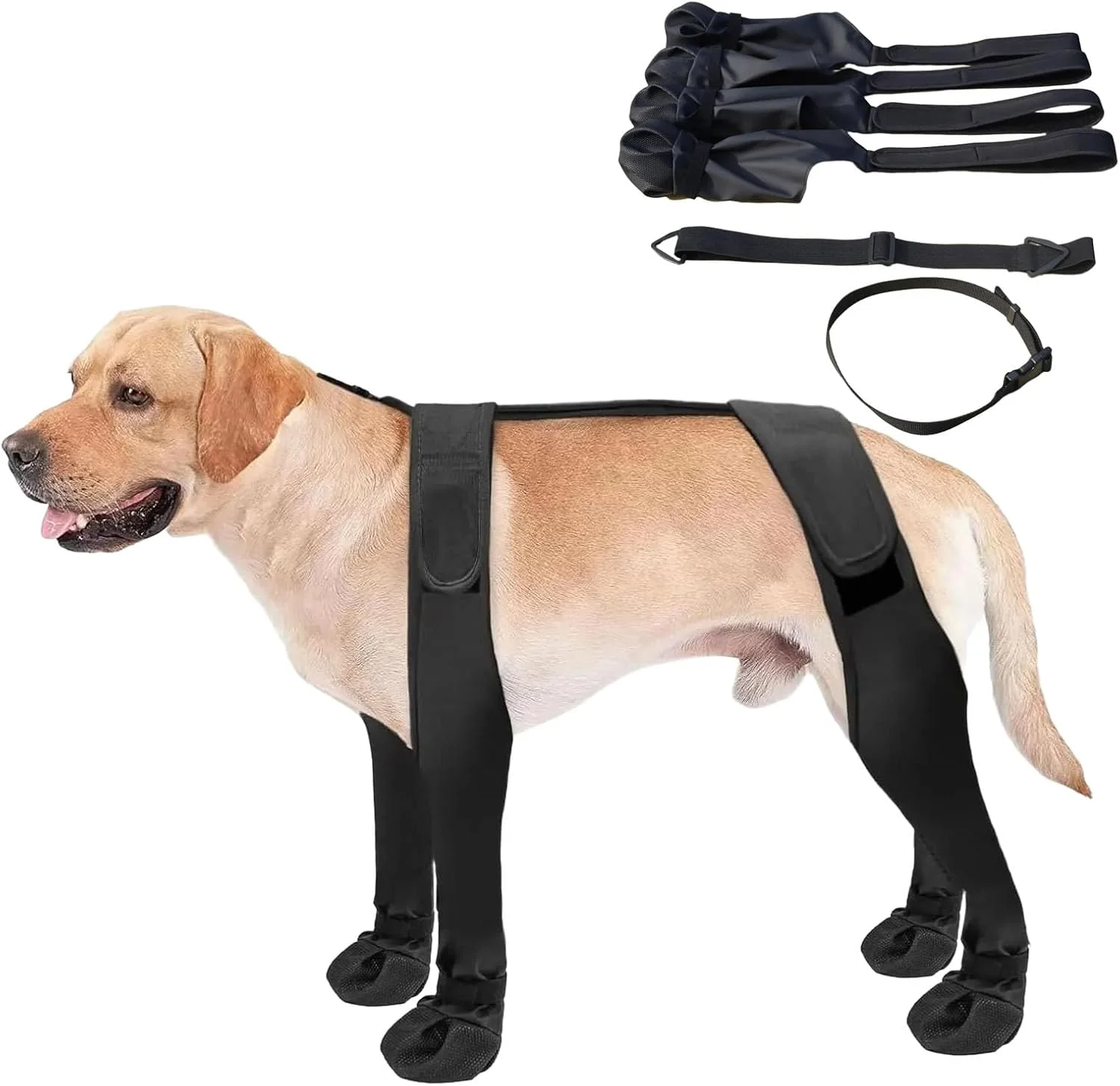 کفش سگ بند دار KWSLIN، کفش محافظ پای سگ، کفش های ساپورت قابل تنظیم حیوانات خانگی، چکمه های ضد لغزش ضد آب سگ برای پیاده روی در فضای باز در باران و برف (L) کفش سگ بند دار KWSLIN، کفش محافظ پای سگ، کفش های ساپورت قابل تنظیم حیوانات خانگی، چکمه های ضد لغزش ضد آب سگ برای پیاده روی در فضای باز در باران و برف (L)