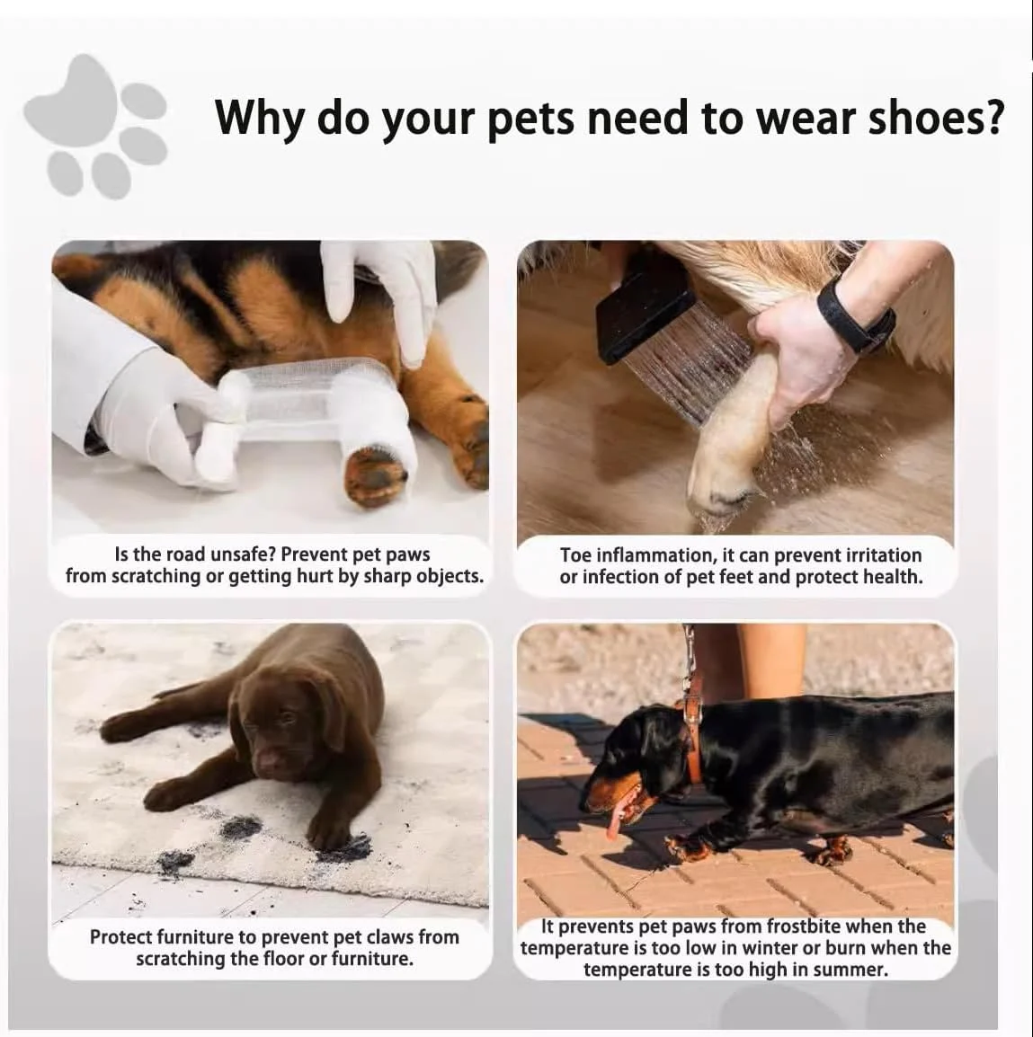 کفش سگ بند دار KWSLIN، کفش محافظ پای سگ، کفش های ساپورت قابل تنظیم حیوانات خانگی، چکمه های ضد لغزش ضد آب سگ برای پیاده روی در فضای باز در باران و برف (L) کفش سگ بند دار KWSLIN، کفش محافظ پای سگ، کفش های ساپورت قابل تنظیم حیوانات خانگی، چکمه های ضد لغزش ضد آب سگ برای پیاده روی در فضای باز در باران و برف (L)