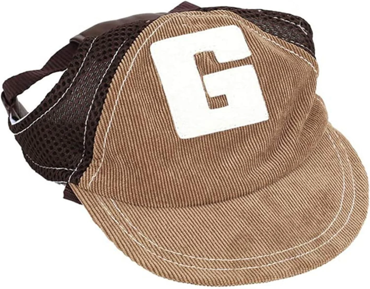 کلاه کپ سگ Labymos با طرح حرف G و بند قابل تنظیم، مناسب برای آفتاب تابستان