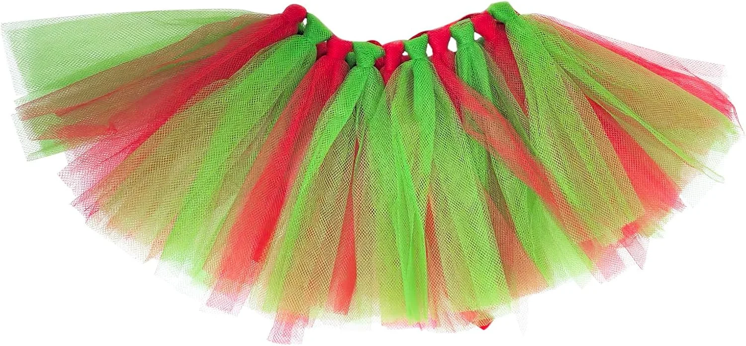 دامن توتو سگ کریسمس LERTREEUK، لباس توری و گیپور سبز و قرمز برای مهمانی کریسمس و لباس های فانتزی دامن توتو سگ کریسمس LERTREEUK، لباس توری و گیپور سبز و قرمز برای مهمانی کریسمس و لباس های فانتزی