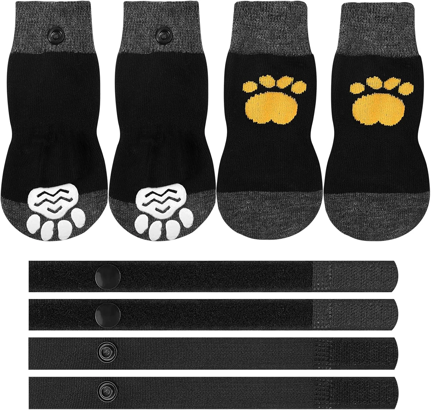 2 جفت جوراب سگ ضد لغزش، محافظ پنجه حیوانات خانگی، جوراب پنجه سگ، کفش سگ، دمپایی سگ با بند قابل تنظیم برای توله سگ، مناسب برای پیاده روی در فضای داخلی و خارجی روی سطوح سخت 2 جفت جوراب سگ ضد لغزش، محافظ پنجه حیوانات خانگی، جوراب پنجه سگ، کفش سگ، دمپایی سگ با بند قابل تنظیم برای توله سگ، مناسب برای پیاده روی در فضای داخلی و خارجی روی سطوح سخت