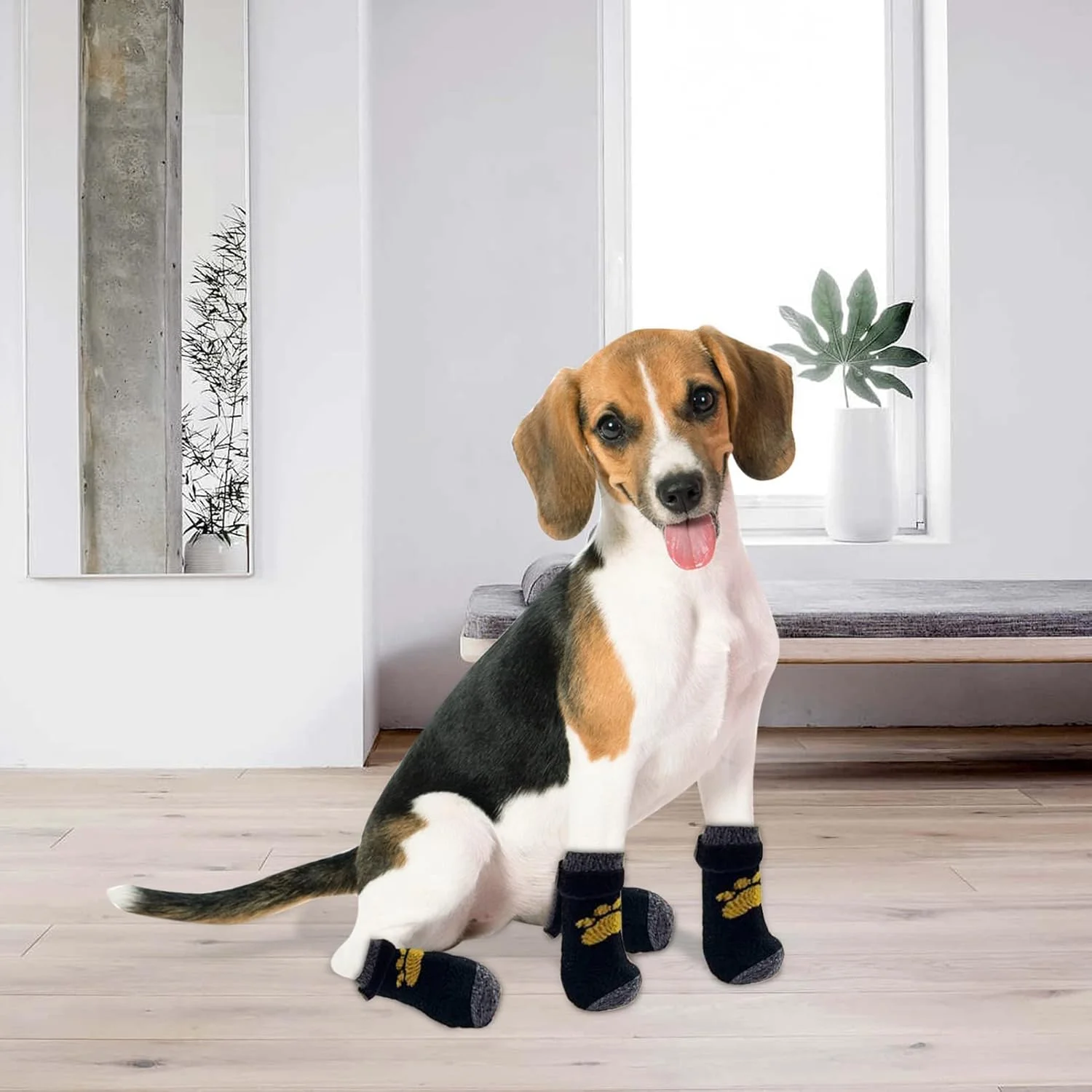 2 جفت جوراب سگ ضد لغزش، محافظ پنجه حیوانات خانگی، جوراب پنجه سگ، کفش سگ، دمپایی سگ با بند قابل تنظیم برای توله سگ، مناسب برای پیاده روی در فضای داخلی و خارجی روی سطوح سخت 2 جفت جوراب سگ ضد لغزش، محافظ پنجه حیوانات خانگی، جوراب پنجه سگ، کفش سگ، دمپایی سگ با بند قابل تنظیم برای توله سگ، مناسب برای پیاده روی در فضای داخلی و خارجی روی سطوح سخت