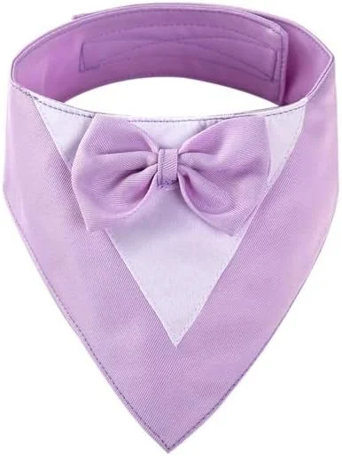 دستمال گردن سگ Nvzi-b، 1 عدد، پلی‌استر سبک و زود خشک‌شونده، دستمال سه‌گوش با طرح زیبا، دستمال سر قابل تنظیم برای سگ‌های متوسط و بزرگ، هدیه حیوانات خانگی، XS، بنفش