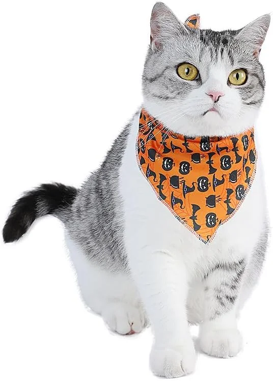 دستمال گردن سگ 1 عددی، پلی‌استر سبک و زود خشک‌شونده، روسری مثلثی با طرح زیبا، دستمال سر قابل تنظیم برای سگ‌های متوسط و بزرگ، توله‌ها، هدیه حیوانات خانگی، 65 سانتی‌متر