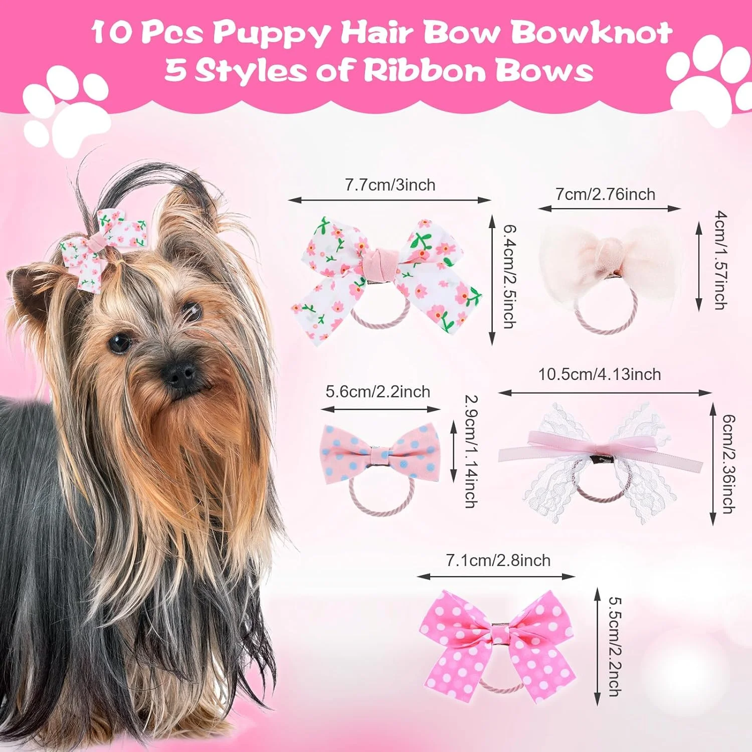 گیره مو سگ پاپیونی صورتی ساکورا، 10 عددی، لوازم جانبی مو سگ، پاپیون سگ سایز کوچک برای آرایش حیوانات خانگی، پاپیون های پلی استر دست ساز برای توله سگ ها و سگ های کوچک گیره مو سگ پاپیونی صورتی ساکورا، 10 عددی، لوازم جانبی مو سگ، پاپیون سگ سایز کوچک برای آرایش حیوانات خانگی، پاپیون های پلی استر دست ساز برای توله سگ ها و سگ های کوچک