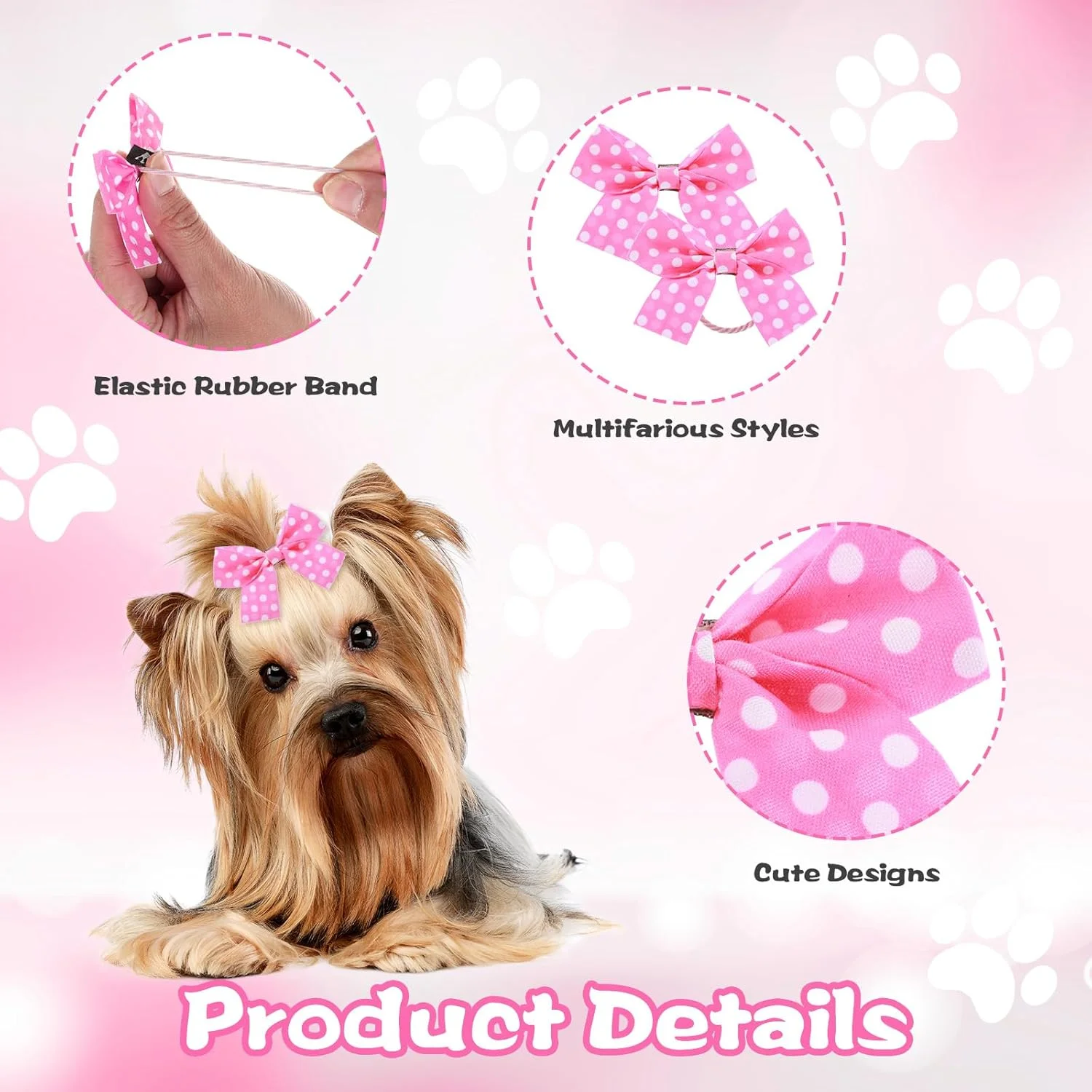 گیره مو سگ پاپیونی صورتی ساکورا، 10 عددی، لوازم جانبی مو سگ، پاپیون سگ سایز کوچک برای آرایش حیوانات خانگی، پاپیون های پلی استر دست ساز برای توله سگ ها و سگ های کوچک گیره مو سگ پاپیونی صورتی ساکورا، 10 عددی، لوازم جانبی مو سگ، پاپیون سگ سایز کوچک برای آرایش حیوانات خانگی، پاپیون های پلی استر دست ساز برای توله سگ ها و سگ های کوچک