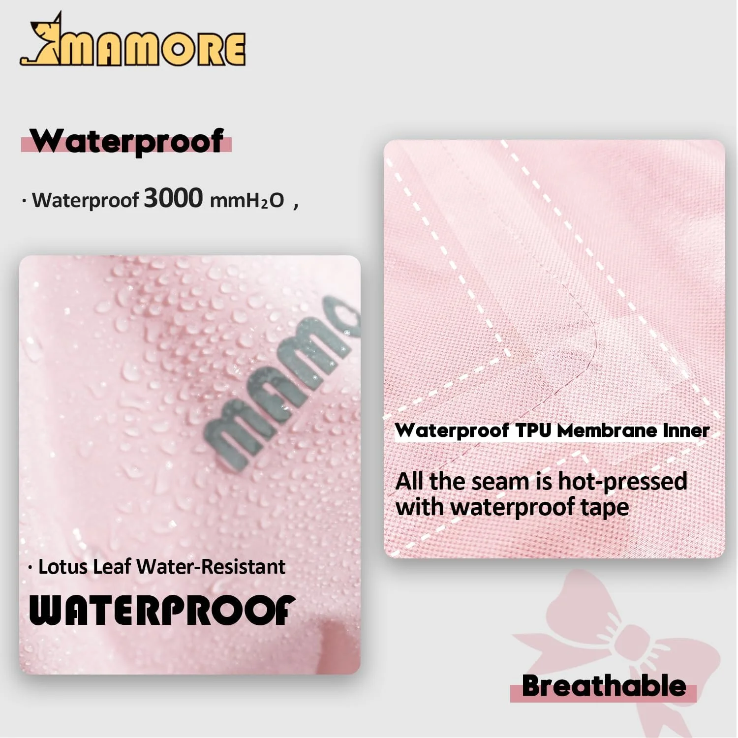 بارانی سگ مامور، ژاکت بارانی ضد آب سگ با کلاه شفاف، پانچو بارانی حیوانات خانگی سبک وزن و تنفسی قابل تنظیم برای سگ های کوچک، متوسط و بزرگ (صورتی، کوچک)