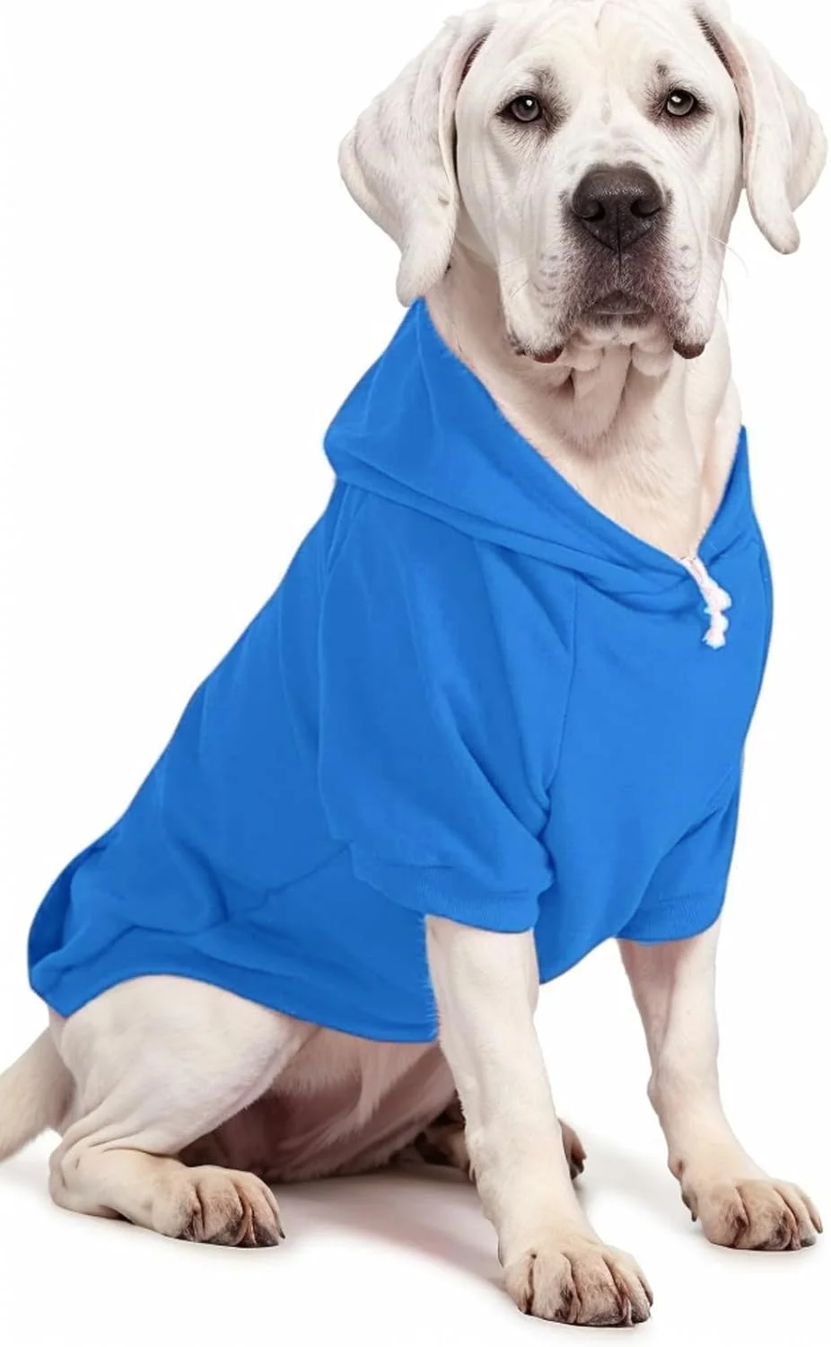 هودی سگ Mfiker با سوراخ قلاده برای سگ های بزرگ، لباس گرم زمستانی سگ های بزرگ، هودی کت برای سگ و گربه های متوسط بزرگ (هودی آبی سگ، 3XL)