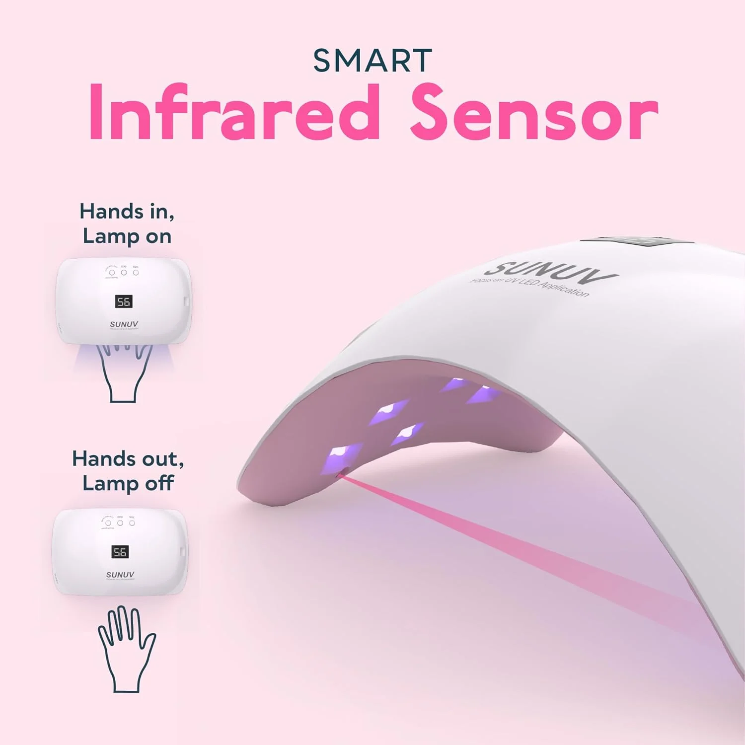 دستگاه خشک کن لاک ناخن UV LED سان یو وی، مناسب برای لاک های ژلی با تایمر 30، 60 و 99 ثانیه، سنسور مادون قرمز اتوماتیک، صفحه نمایش LCD، مناسب برای منزل و سالن، هدیه روز ولنتاین برای دستگاه خشک کن لاک ناخن UV LED سان یو وی، مناسب برای لاک های ژلی با تایمر 30، 60 و 99 ثانیه، سنسور مادون قرمز اتوماتیک، صفحه نمایش LCD، مناسب برای منزل و سالن، هدیه روز ولنتاین برای