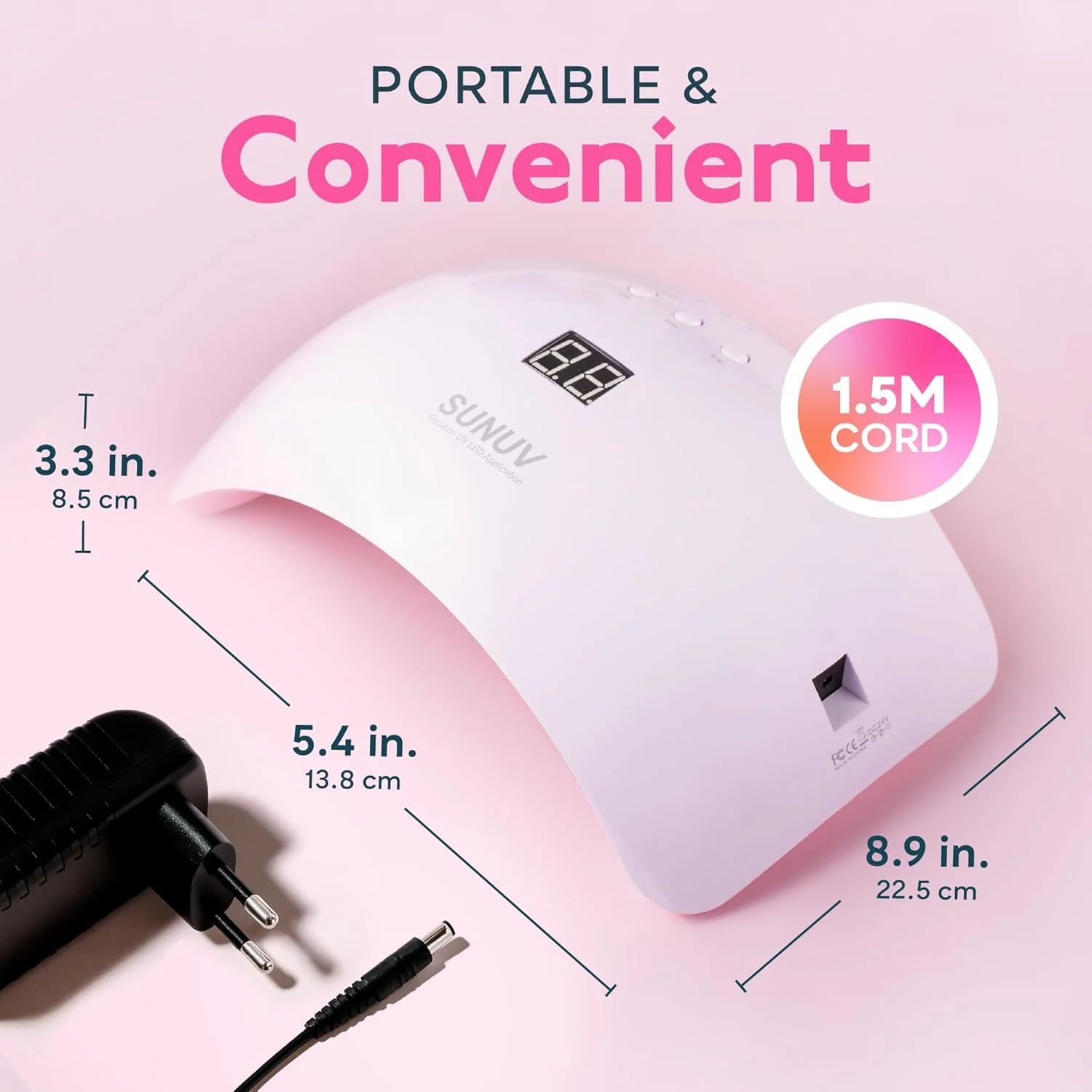 دستگاه خشک کن لاک ناخن UV LED سان یو وی، مناسب برای لاک های ژلی با تایمر 30، 60 و 99 ثانیه، سنسور مادون قرمز اتوماتیک، صفحه نمایش LCD، مناسب برای منزل و سالن، هدیه روز ولنتاین برای دستگاه خشک کن لاک ناخن UV LED سان یو وی، مناسب برای لاک های ژلی با تایمر 30، 60 و 99 ثانیه، سنسور مادون قرمز اتوماتیک، صفحه نمایش LCD، مناسب برای منزل و سالن، هدیه روز ولنتاین برای