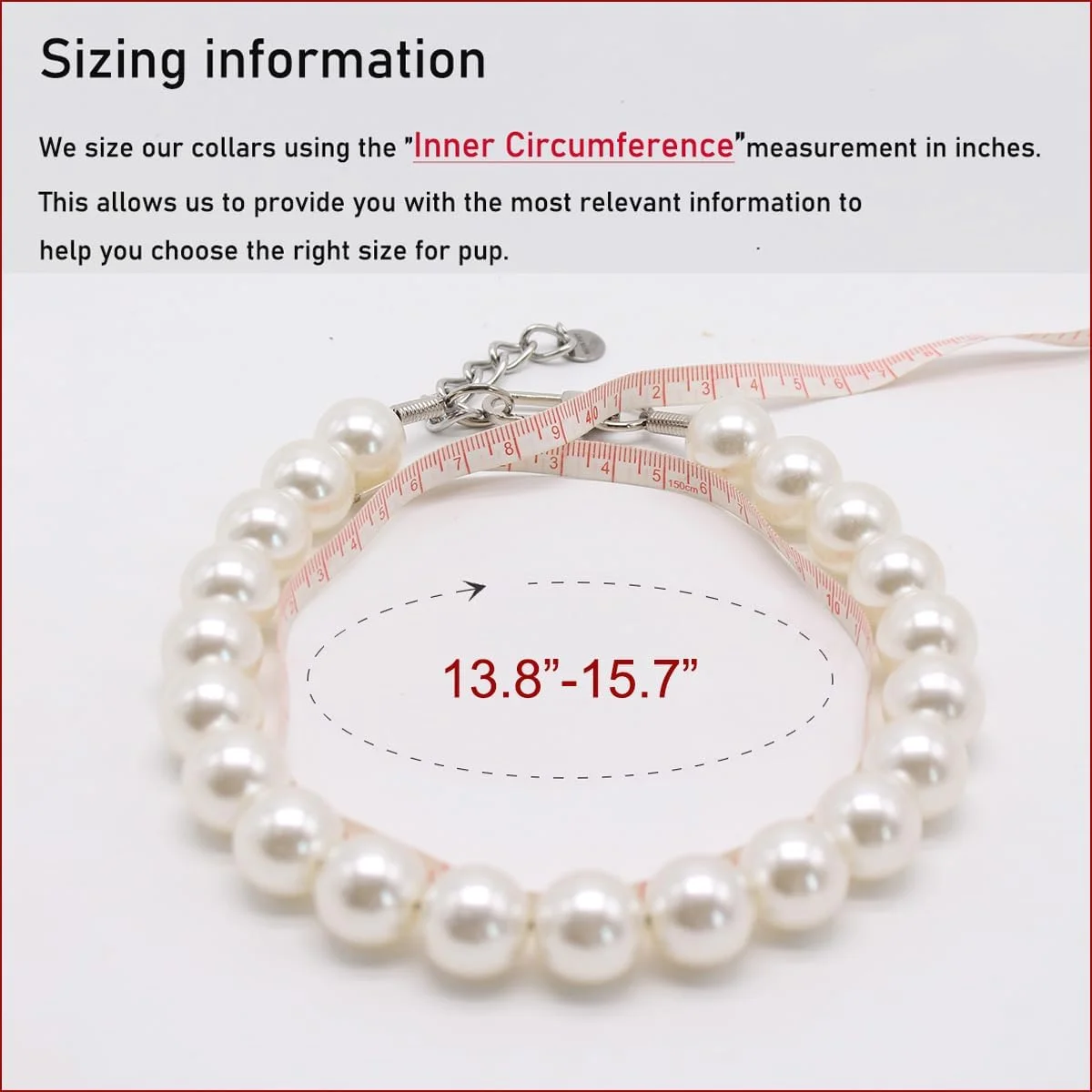 گردنبند سگ مرواریدی 1.7 سانتی متری با سیم طناب استیل ضد زنگ قوی قابل تنظیم، لوازم عروسی گربه سگ بادوام