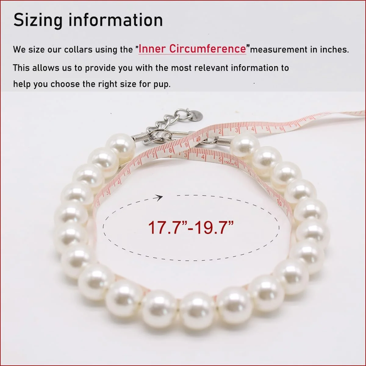 گردنبند سگ مرواریدی 1.7 سانتی متری با سیم طناب فولادی ضد زنگ قوی و قابل تنظیم، مناسب برای مراسم عروسی گربه و سگ