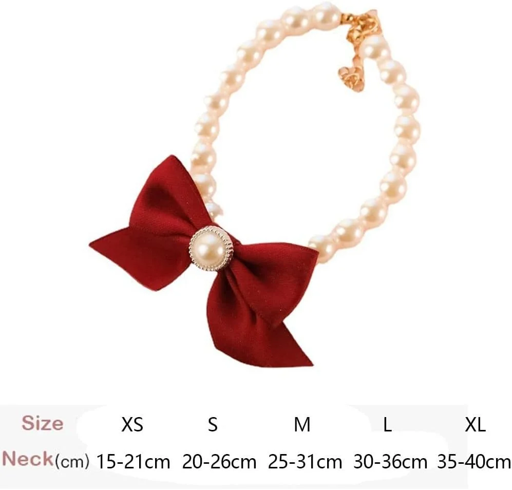 گردنبند سگ، هدیه زیبا، لوازم جانبی حیوانات خانگی، جواهرات، پاپیون تزئینی لباس سگ و گربه (XS 15-21cm, سبز)