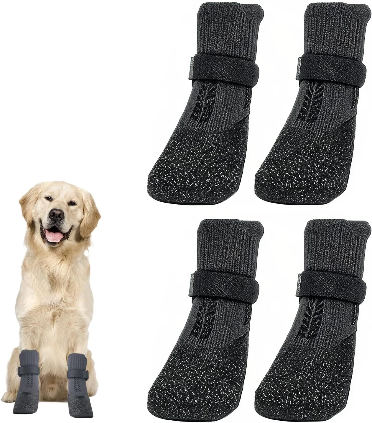 جوراب سگ ضد لغزش و ضد آب با لاتکس طبیعی و بست Velcro، بافت توری تنفسی برای استفاده در داخل و خارج از خانه