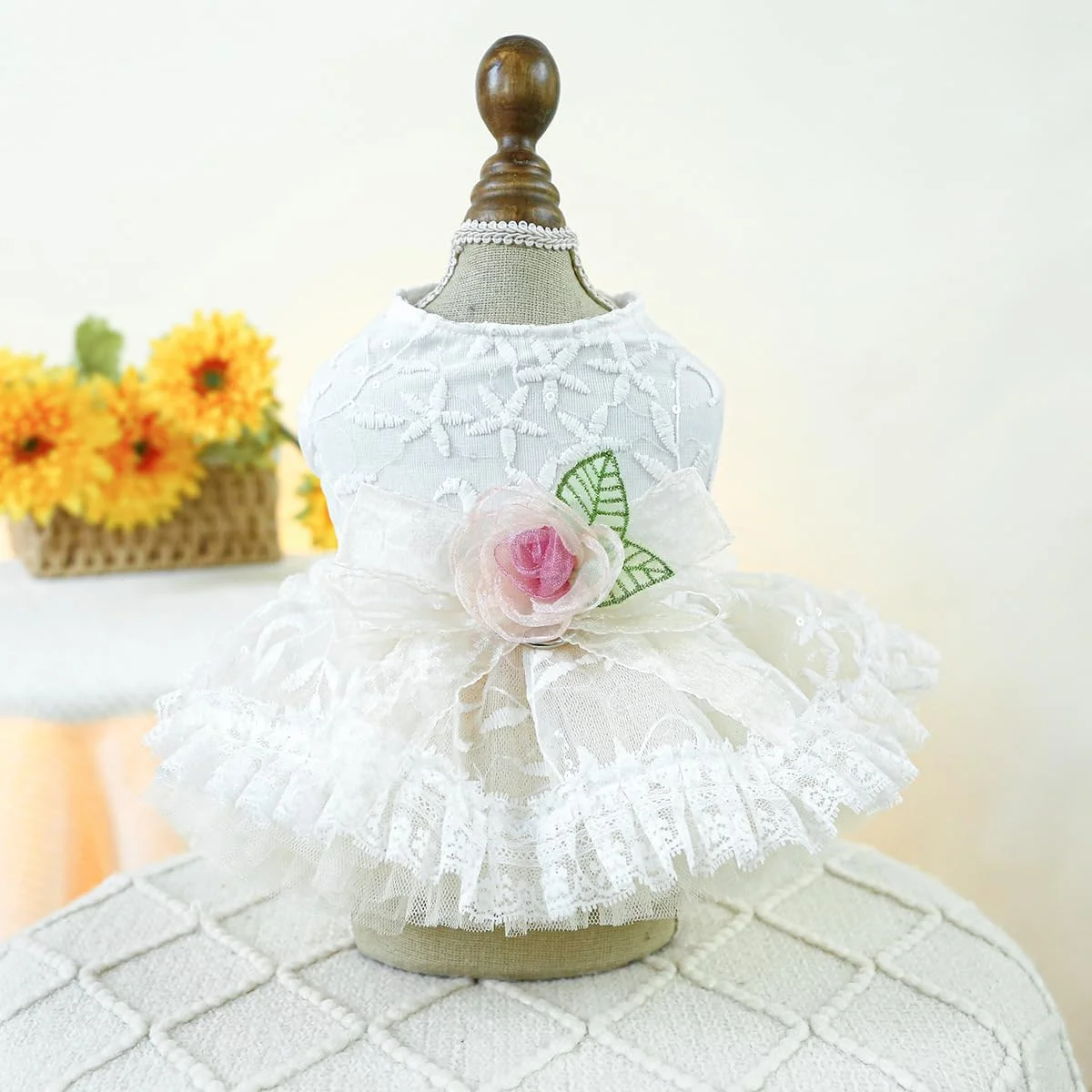 لباس سگ توله سگ شیرین Nvzi-b، دامن سگ گربه پرنسس زیبا برای سگ های دختر کوچک (A18, L)