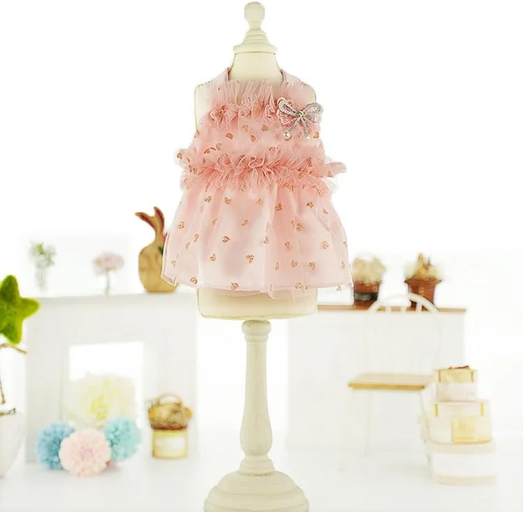 لباس سگ توله سگ شیرین، دامن سگ گربه پرنسس زیبا برای سگ های دختر کوچک (A117,M)