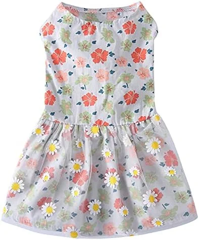 لباس سگ توله سگ شیرین، دامن سگ گربه پرنسس زیبا برای سگ های دخترانه کوچک (A92, S)