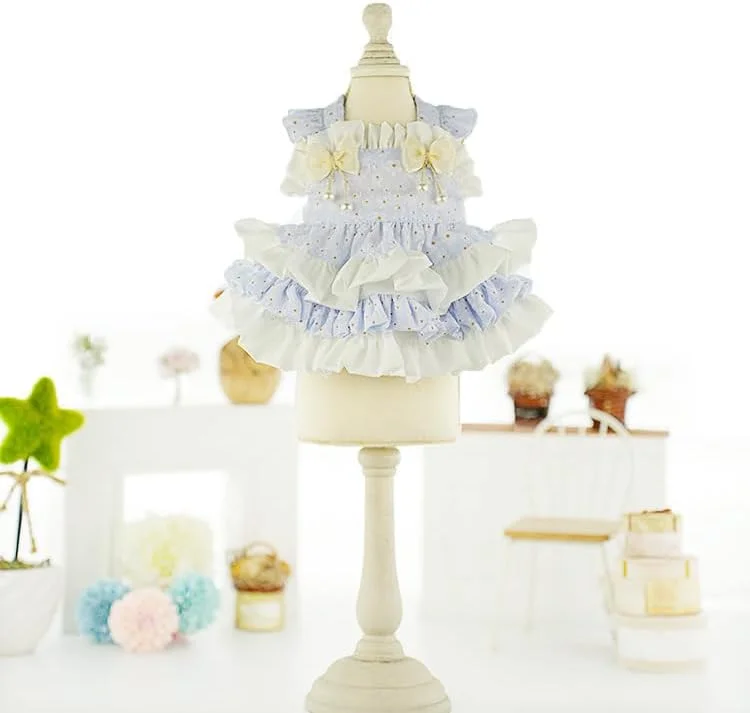 لباس سگ توله سگ شیرین، دامن سگ گربه پرنسس زیبا برای سگ های دختر کوچک (A114, L)