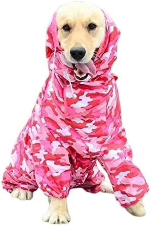 بارانی ضد آب سگ Nvzi-b، لباس بارانی سبک وزن حیوانات خانگی با کلاه پانچو (M, A07)