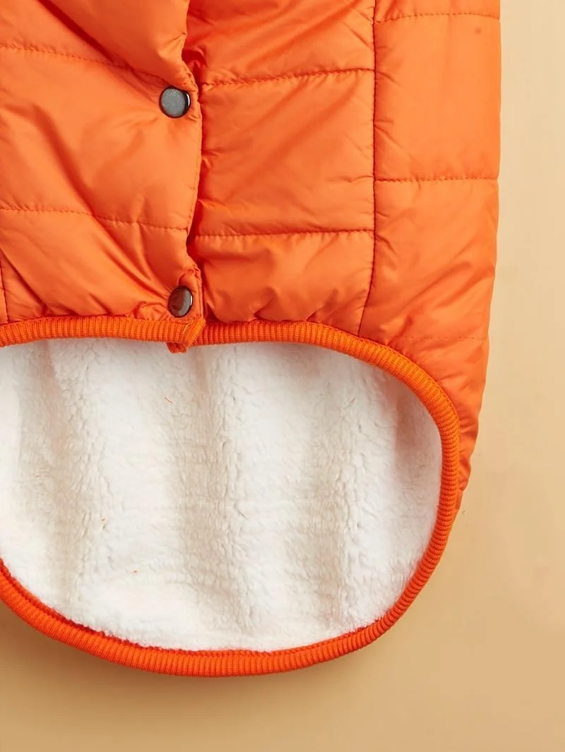 ژاکت زمستانی سگ ضد باد، کت گرم سگ، لباس حیوانات خانگی مناسب هوای سرد با آستر پشمی دو لایه برای سگ های کوچک، متوسط و بزرگ (XL، نارنجی)