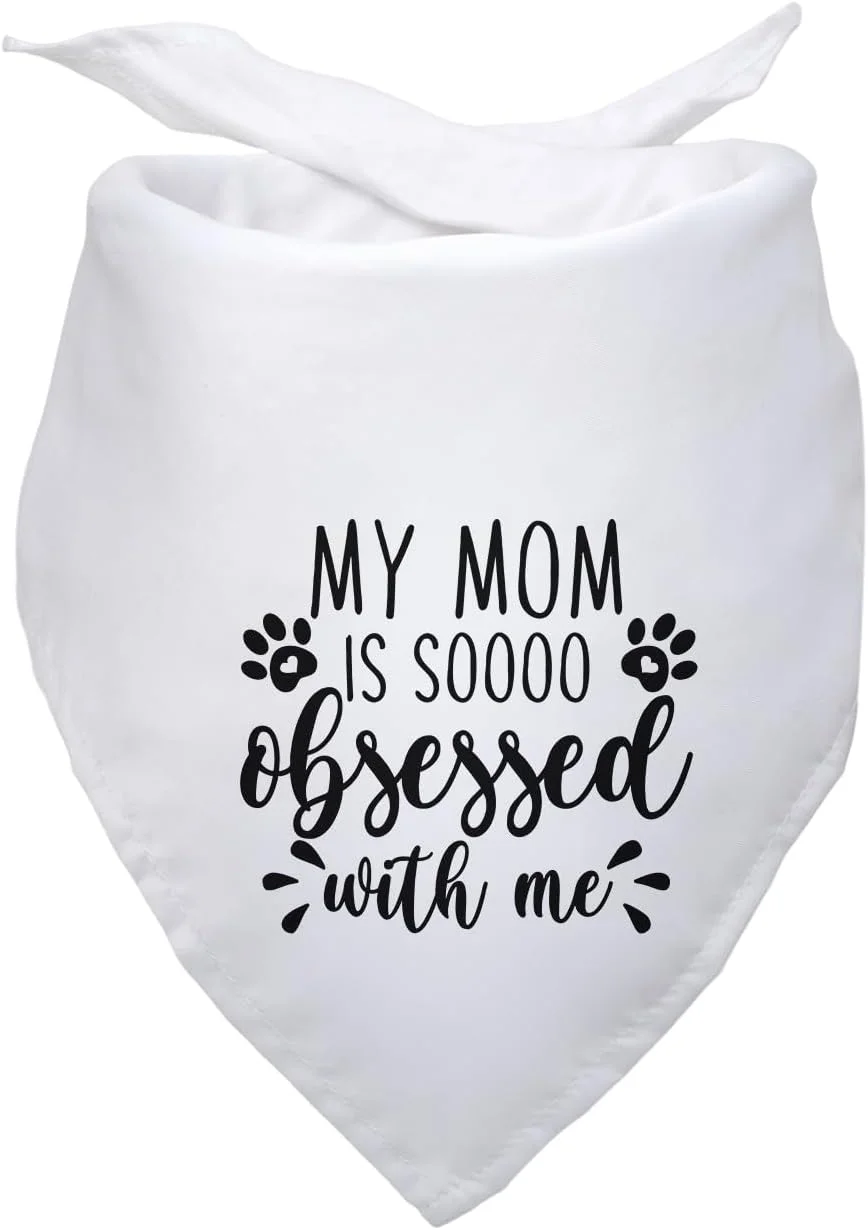 دستمال گردن سگ طرح "مامانم خیلی به من علاقه داره"، طرح مثلثی خنده دار، مناسب سگ و گربه های کوچک و متوسط دستمال گردن سگ طرح "مامانم خیلی به من علاقه داره"، طرح مثلثی خنده دار، مناسب سگ و گربه های کوچک و متوسط