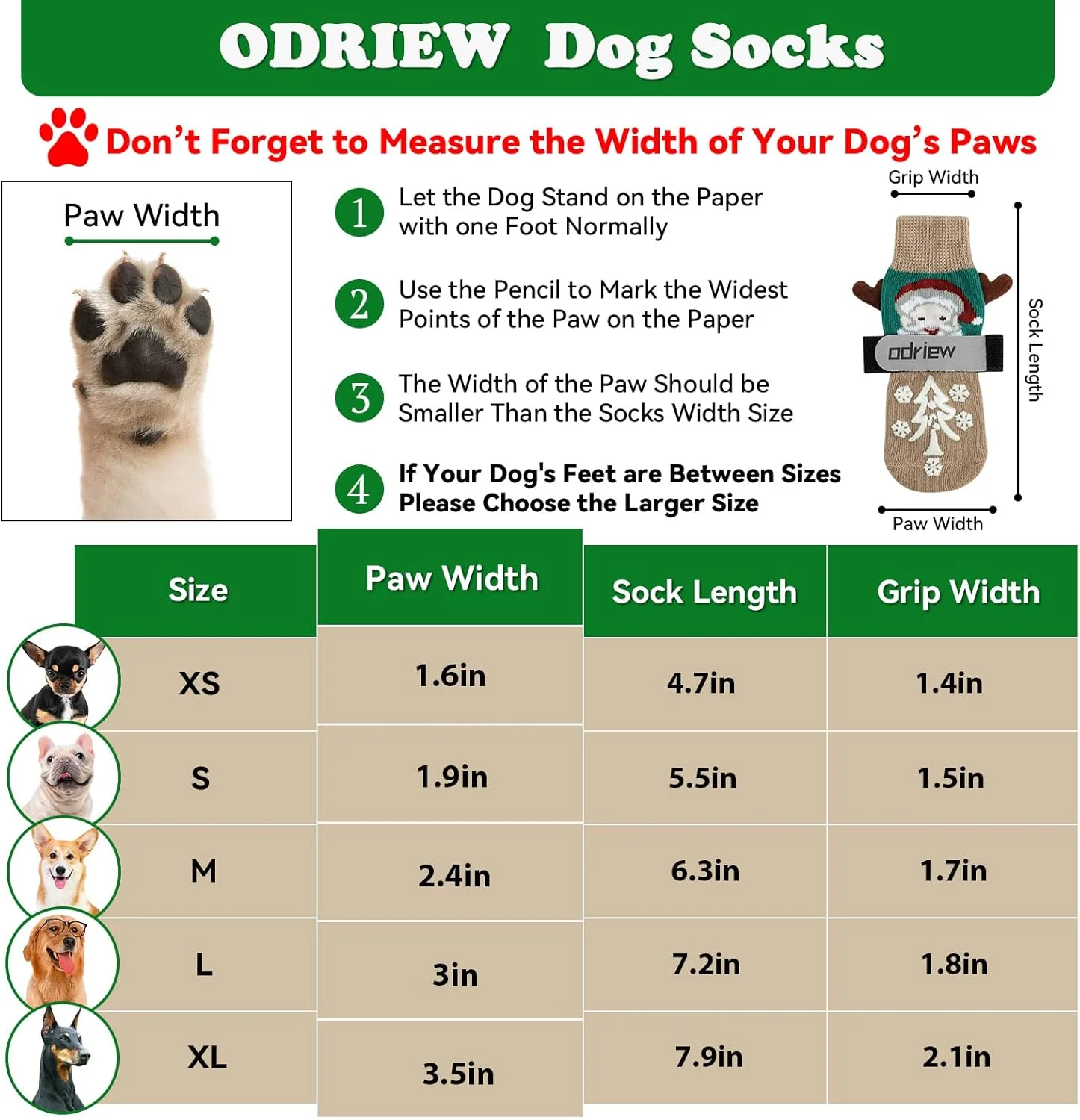 جوراب سگ ضد لغزش برای جلوگیری از لیسیدن پنجه، چسبندگی دو طرفه، جوراب سگ برای سطوح سخت ضد لغزش، 6 عدد با بندهای الاستیک بازتابنده برای سگ های کوچک، متوسط، بزرگ و مسن. (کریسمس، L) جوراب سگ ضد لغزش برای جلوگیری از لیسیدن پنجه، چسبندگی دو طرفه، جوراب سگ برای سطوح سخت ضد لغزش، 6 عدد با بندهای الاستیک بازتابنده برای سگ های کوچک، متوسط، بزرگ و مسن. (کریسمس، L)