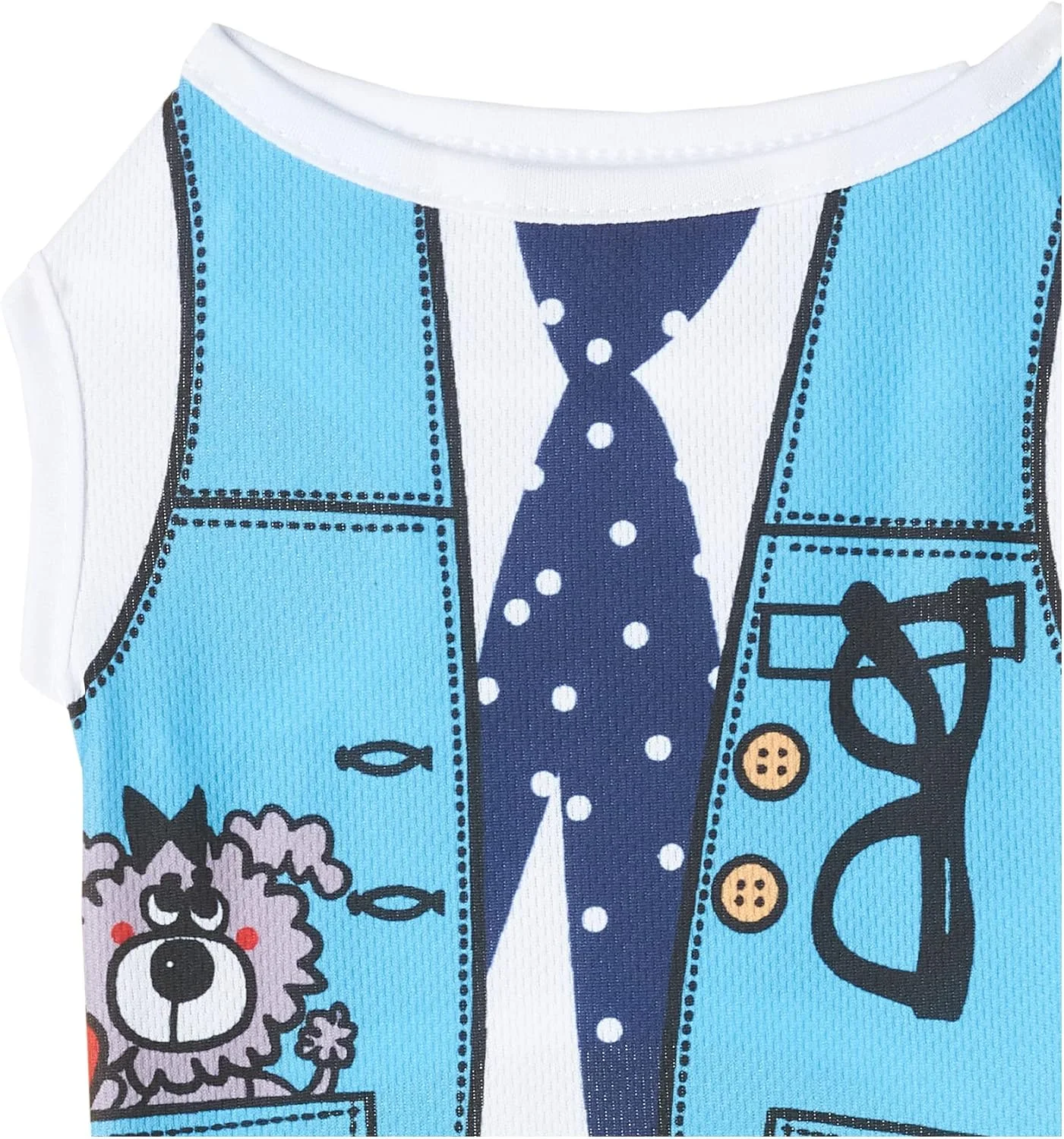 مجموعه لباس بهاره اوهانا - لباس های طرح دار شیک با تیشرت یقه گرد برای گربه ها و سگ ها - جلیقه و کراوات - سایز مدیوم آبی، سفید، Pcs001902 مجموعه لباس بهاره اوهانا - لباس های طرح دار شیک با تیشرت یقه گرد برای گربه ها و سگ ها - جلیقه و کراوات - سایز مدیوم آبی، سفید، Pcs001902