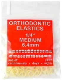 بسته 100 عددی کش های الاستیک ارتودنسی 1/4 متوسط (قطر 6.4 میلی متر) نیروی 4.5 اونس - مناسب برای بافت مو، فاصله دندان، پاپیون سگ، و مدل موی گوجه ای سگ، توسط AdentalZ بسته 100 عددی کش های الاستیک ارتودنسی 1/4 متوسط (قطر 6.4 میلی متر) نیروی 4.5 اونس - مناسب برای بافت مو، فاصله دندان، پاپیون سگ، و مدل موی گوجه ای سگ، توسط AdentalZ