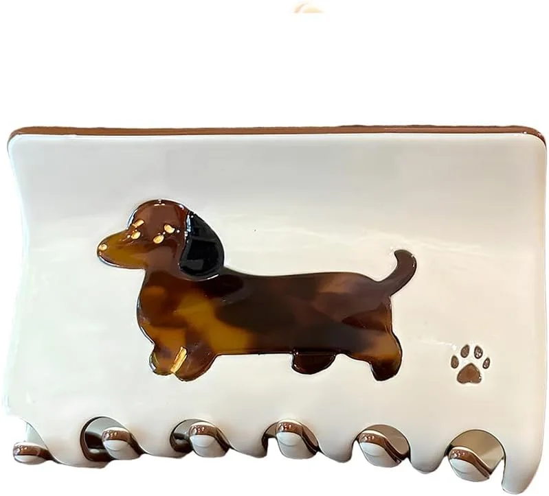 گیره موی سگ استات برای دوستداران حیوانات خانگی، گیره موی حیوانی لاک پشتی قهوه ای با چسبندگی ملایم، لوازم جانبی موی وینتیج بدون آسیب برای استفاده روزمره و رفت و آمد گیره موی سگ استات برای دوستداران حیوانات خانگی، گیره موی حیوانی لاک پشتی قهوه ای با چسبندگی ملایم، لوازم جانبی موی وینتیج بدون آسیب برای استفاده روزمره و رفت و آمد