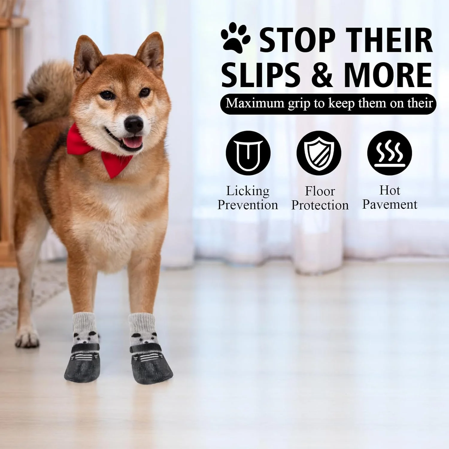 دو جفت جوراب سگ، کفش سگ، جوراب سگ ضد لغزش، کفش محافظ پنجه، کفش سگ مناسب فضای باز، کفش سگ مناسب زمستان، کفش برای سگ ها، جوراب سگ محافظت در برابر نشت دو جفت جوراب سگ، کفش سگ، جوراب سگ ضد لغزش، کفش محافظ پنجه، کفش سگ مناسب فضای باز، کفش سگ مناسب زمستان، کفش برای سگ ها، جوراب سگ محافظت در برابر نشت