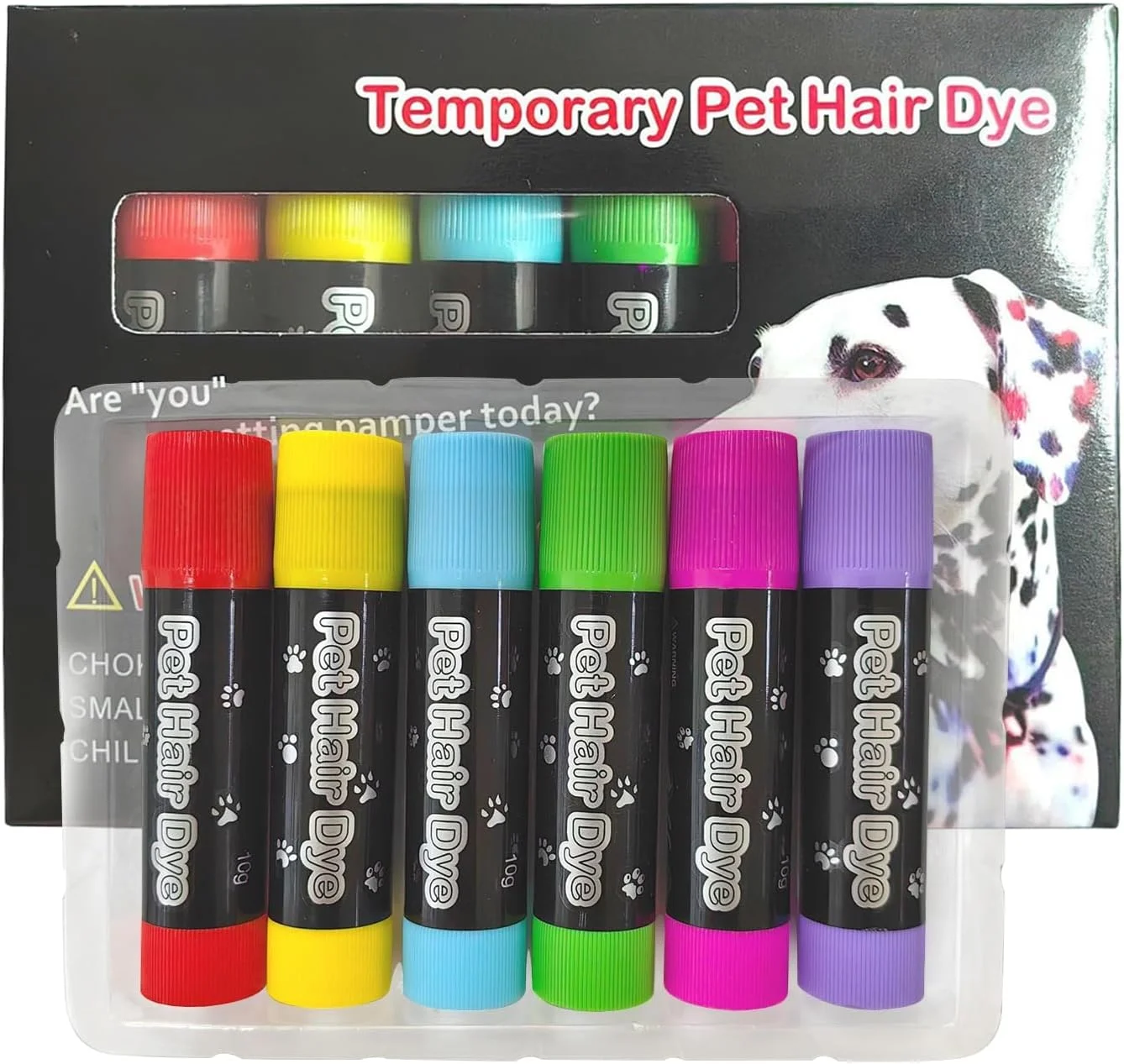مداد رنگ موی حیوانات خانگی، مداد رنگی رنگ آمیزی مو، نشانگرهای رنگ موقت ایمن و قابل شستشو برای آرایش خلاقانه سگ، گربه، اسب، گاو و دام
