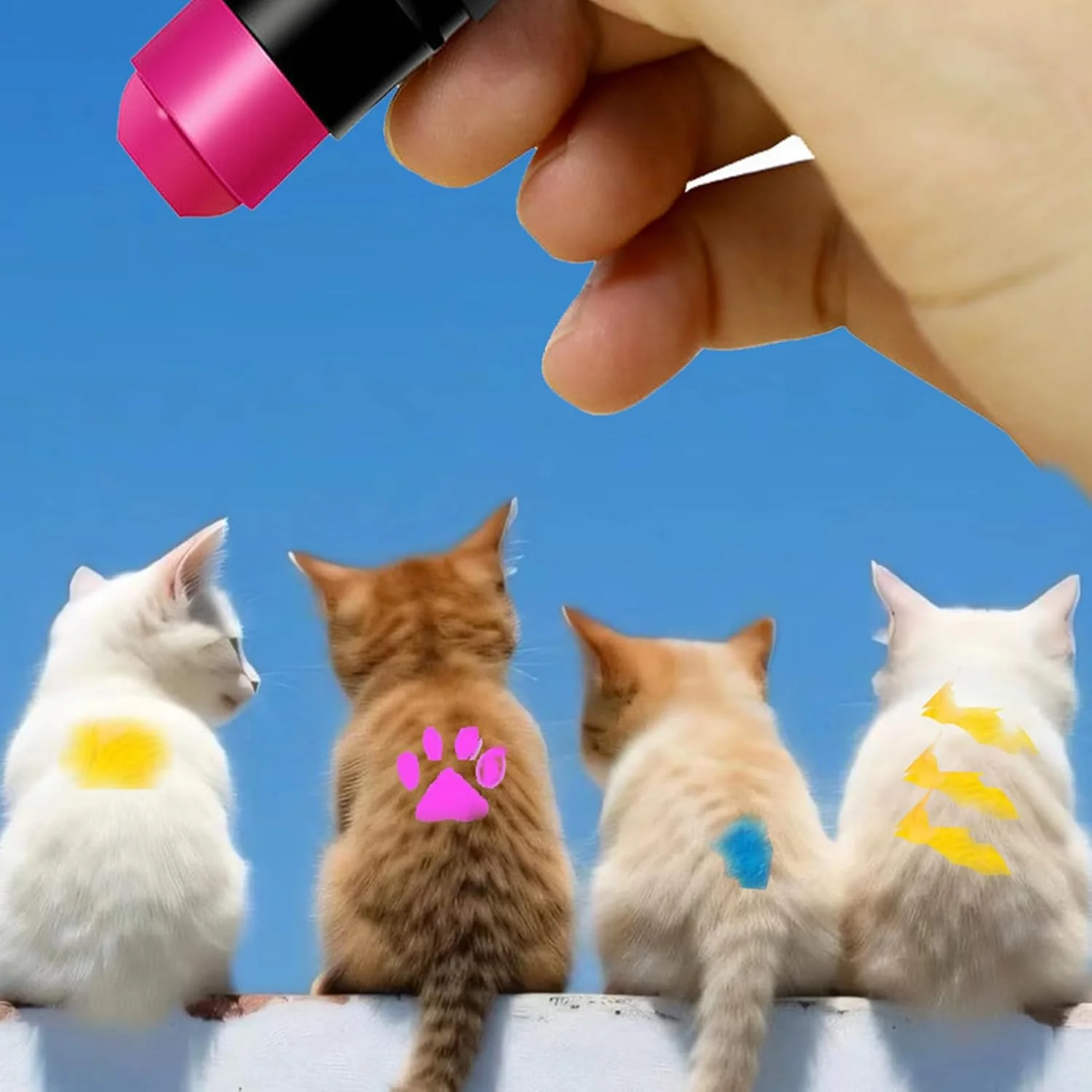 مداد رنگ موی حیوانات خانگی، مداد رنگی رنگ آمیزی مو، نشانگرهای رنگ موقت ایمن و قابل شستشو برای آرایش خلاقانه سگ، گربه، اسب، گاو و دام