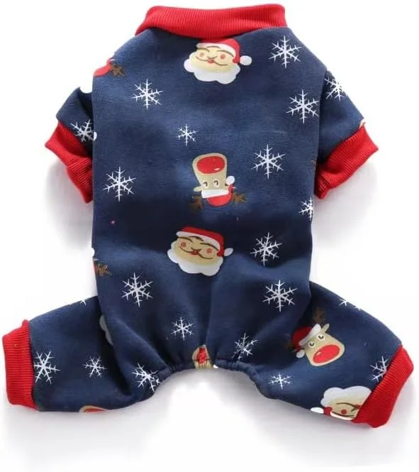 لباس خواب سگ، لباس خنده دار سگ برای سگ های کوچک دختر و پسر، لباس سرهمی پشمی حیوانات خانگی با پا (آبی سرمه ای، L) لباس خواب سگ، لباس خنده دار سگ برای سگ های کوچک دختر و پسر، لباس سرهمی پشمی حیوانات خانگی با پا (آبی سرمه ای، L)