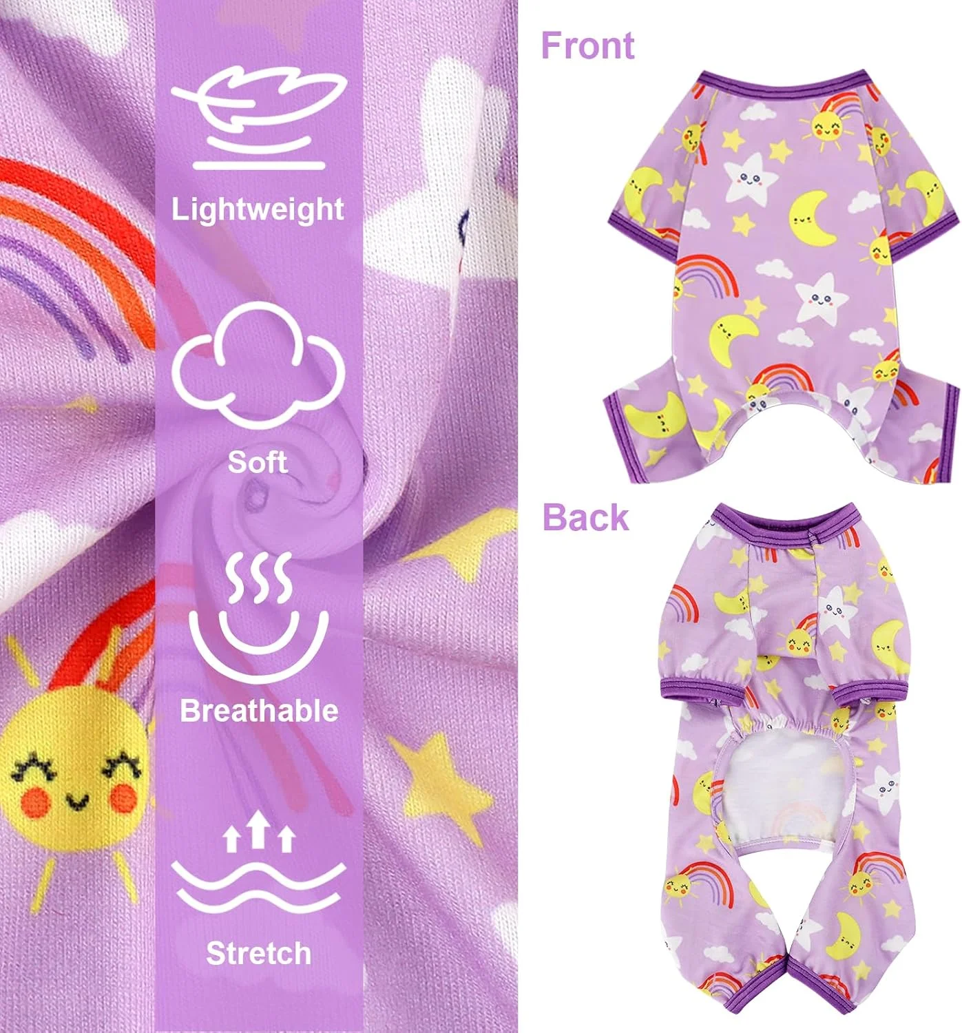 لباس خواب سگ، نرم و کشسان، مناسب سگ های کوچک، دخترانه، پسرانه، سایز متوسط، لباس بهاری و تابستانی توله سگ، لباس سرهمی سگ، لباس خواب حیوانات خانگی